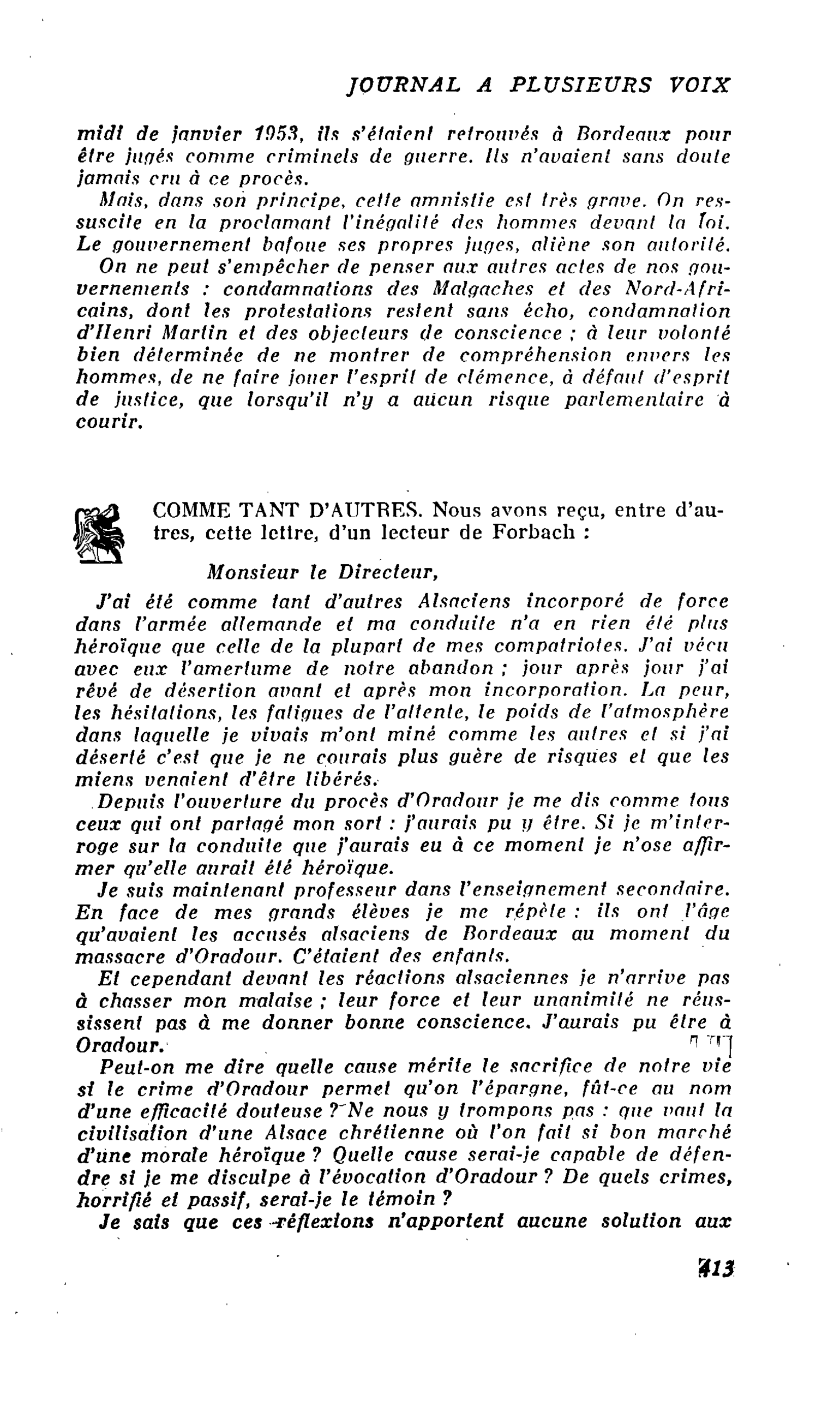 COMME TANT D’AUTRES