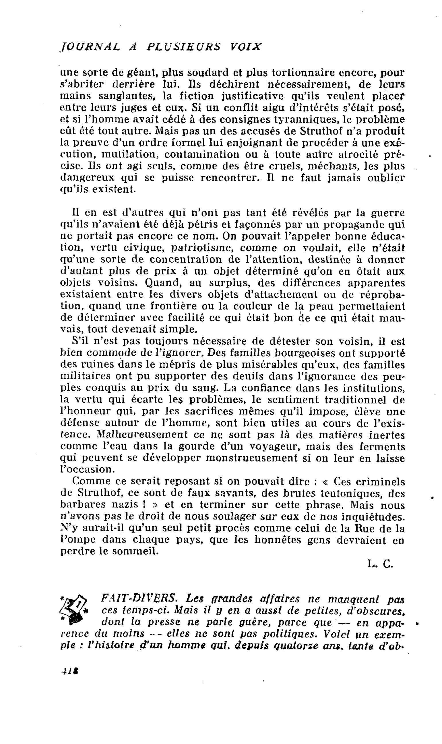 FAIT-DIVERS