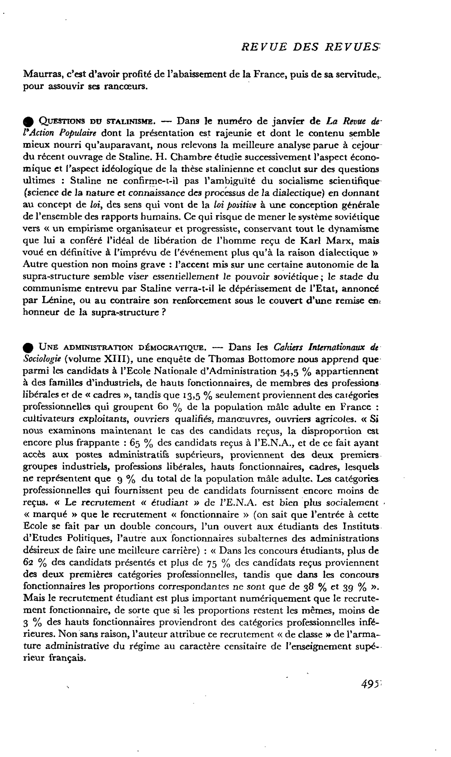 Questions du stalinisme