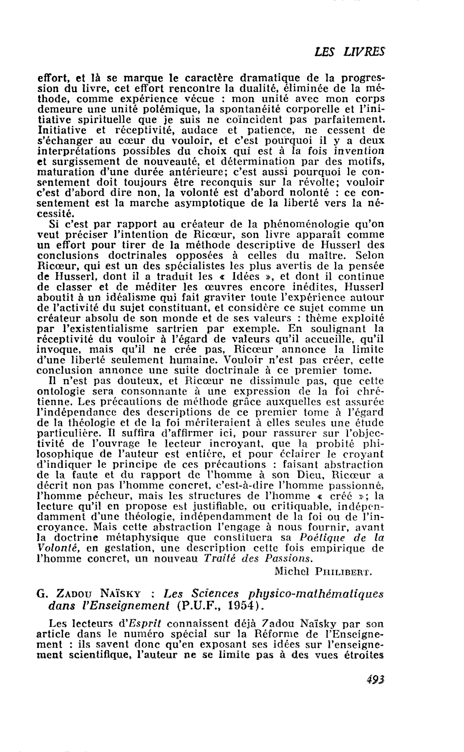 G. Zadou Naïsky ; Les Sciences physico-mathématiques dans l’Enseignement