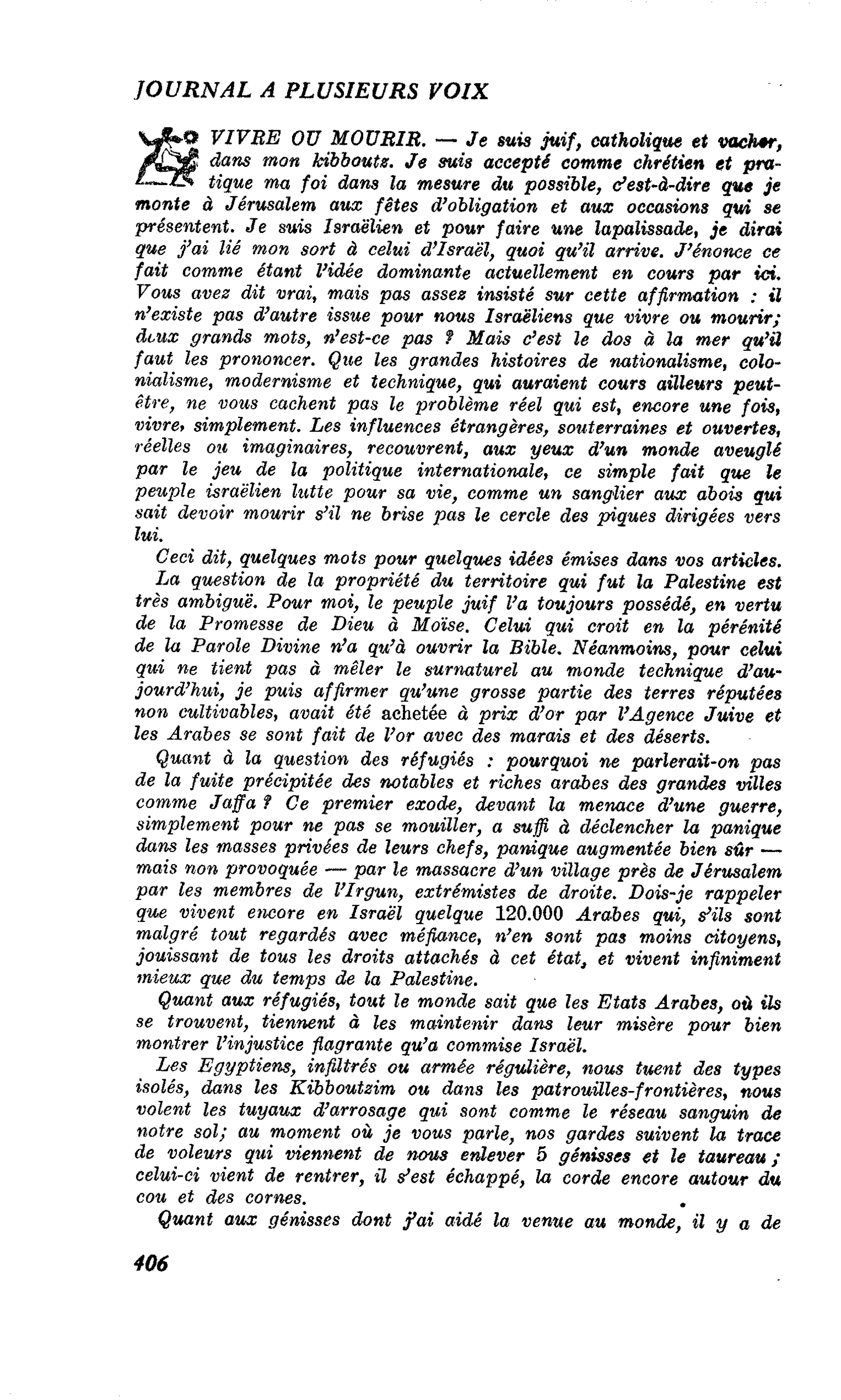 VIVRE OU MOURIR
