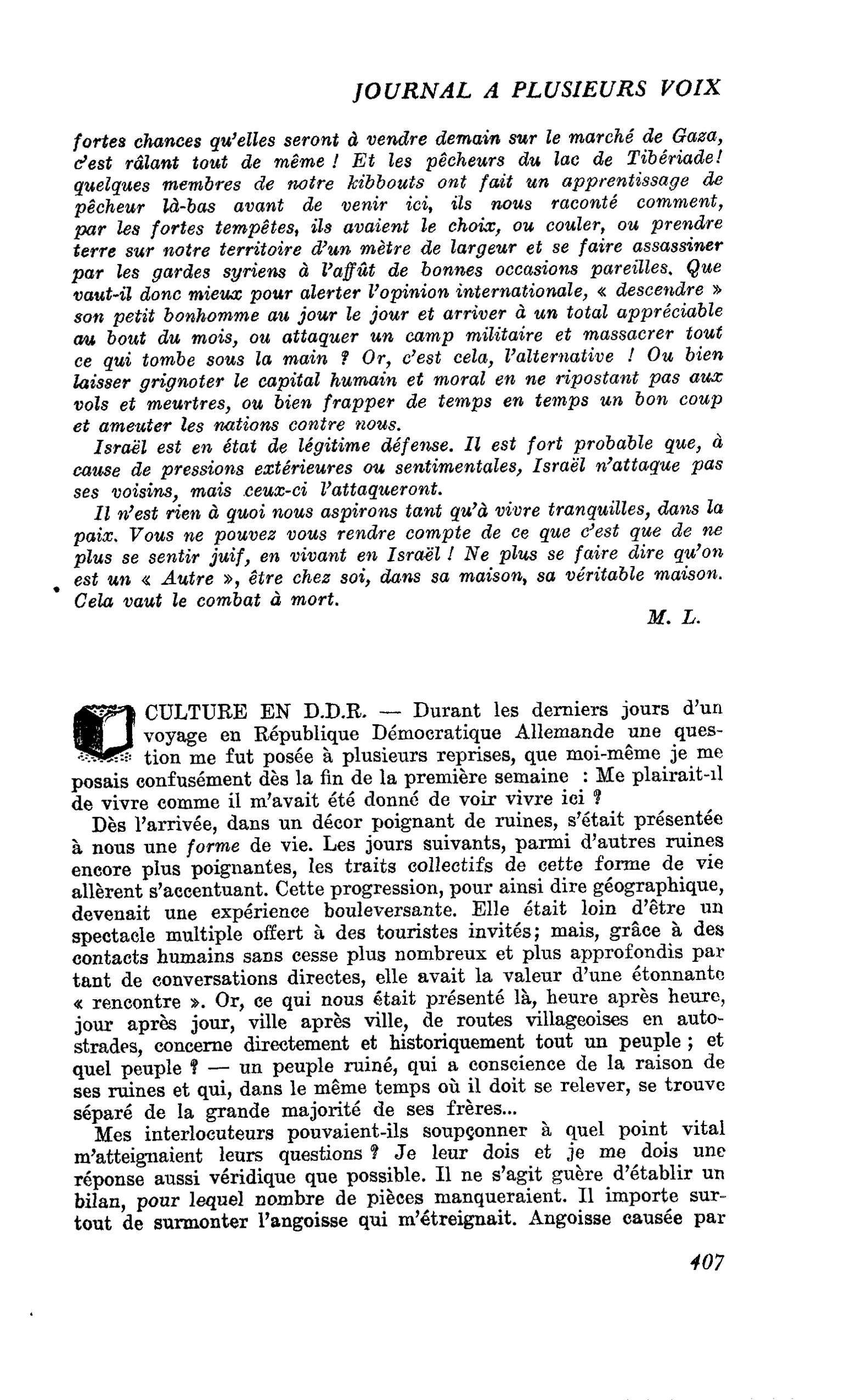 CULTURE EN D.D.R.