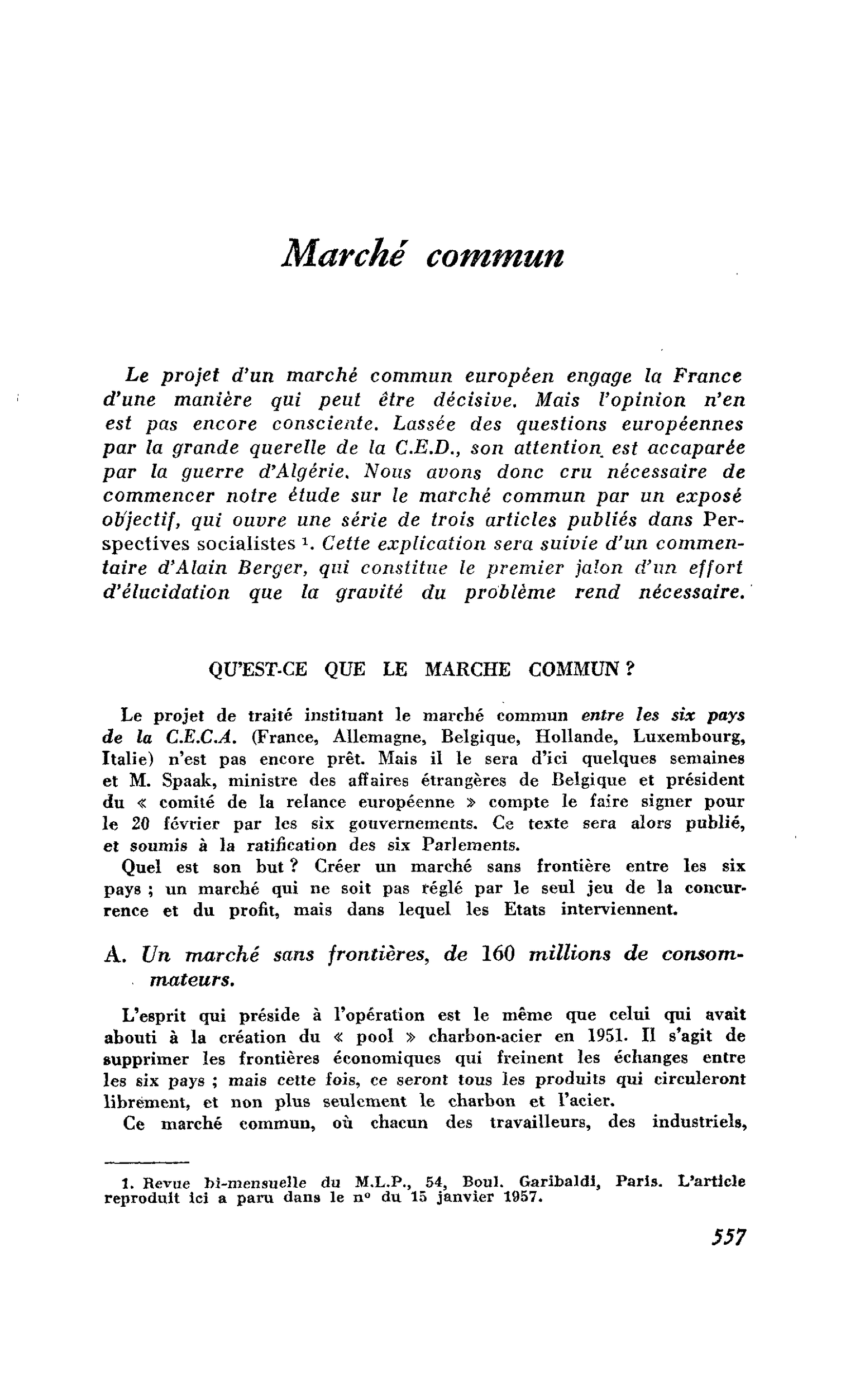 Marché commun