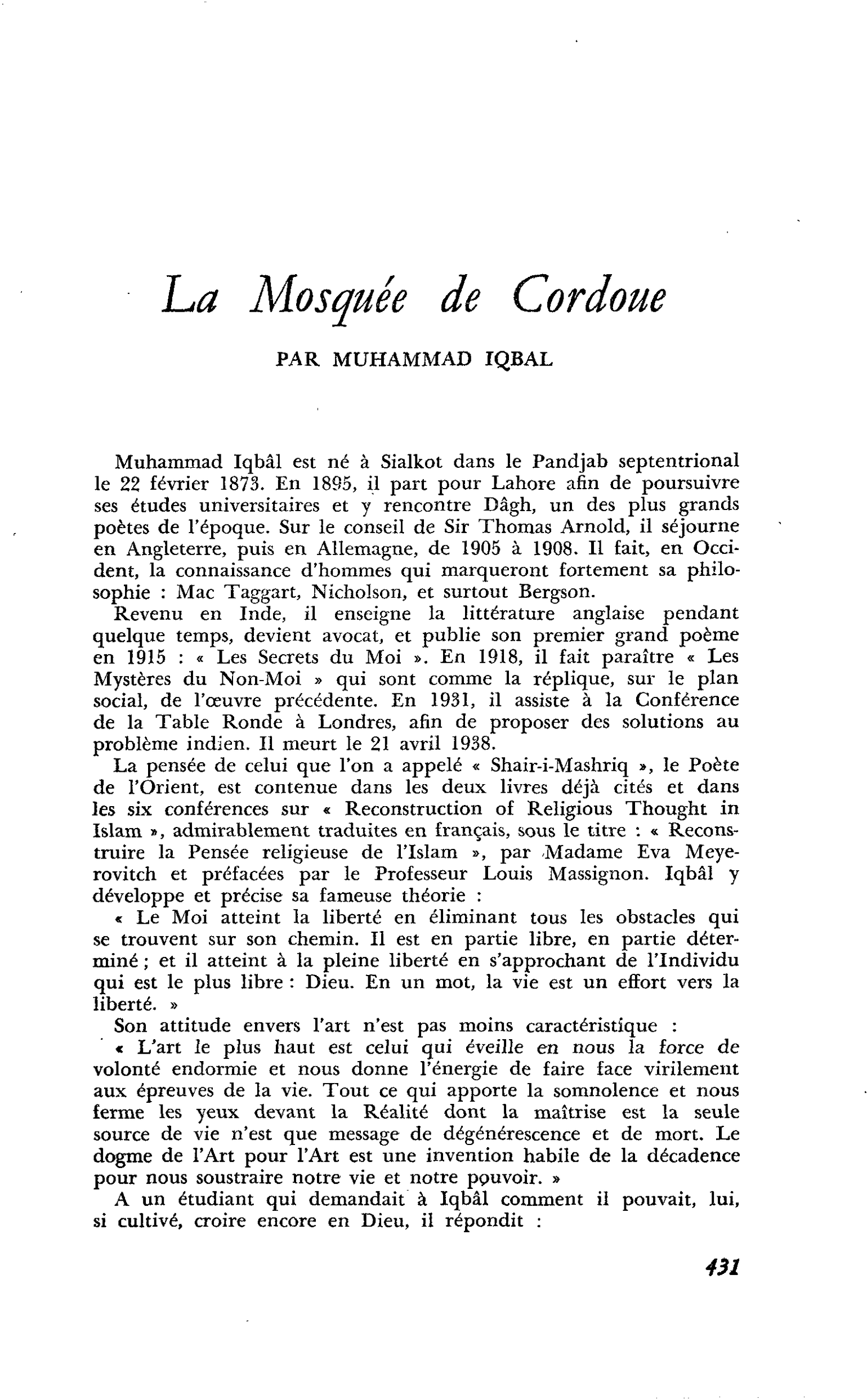 La Mosquée de Cordoue