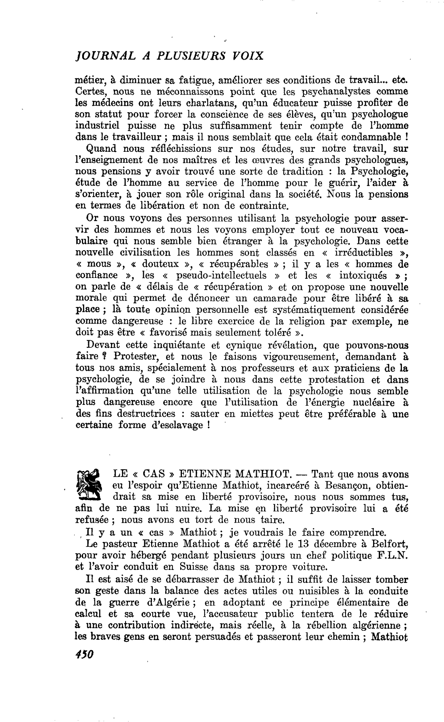 Le « cas » Etienne Mathiot