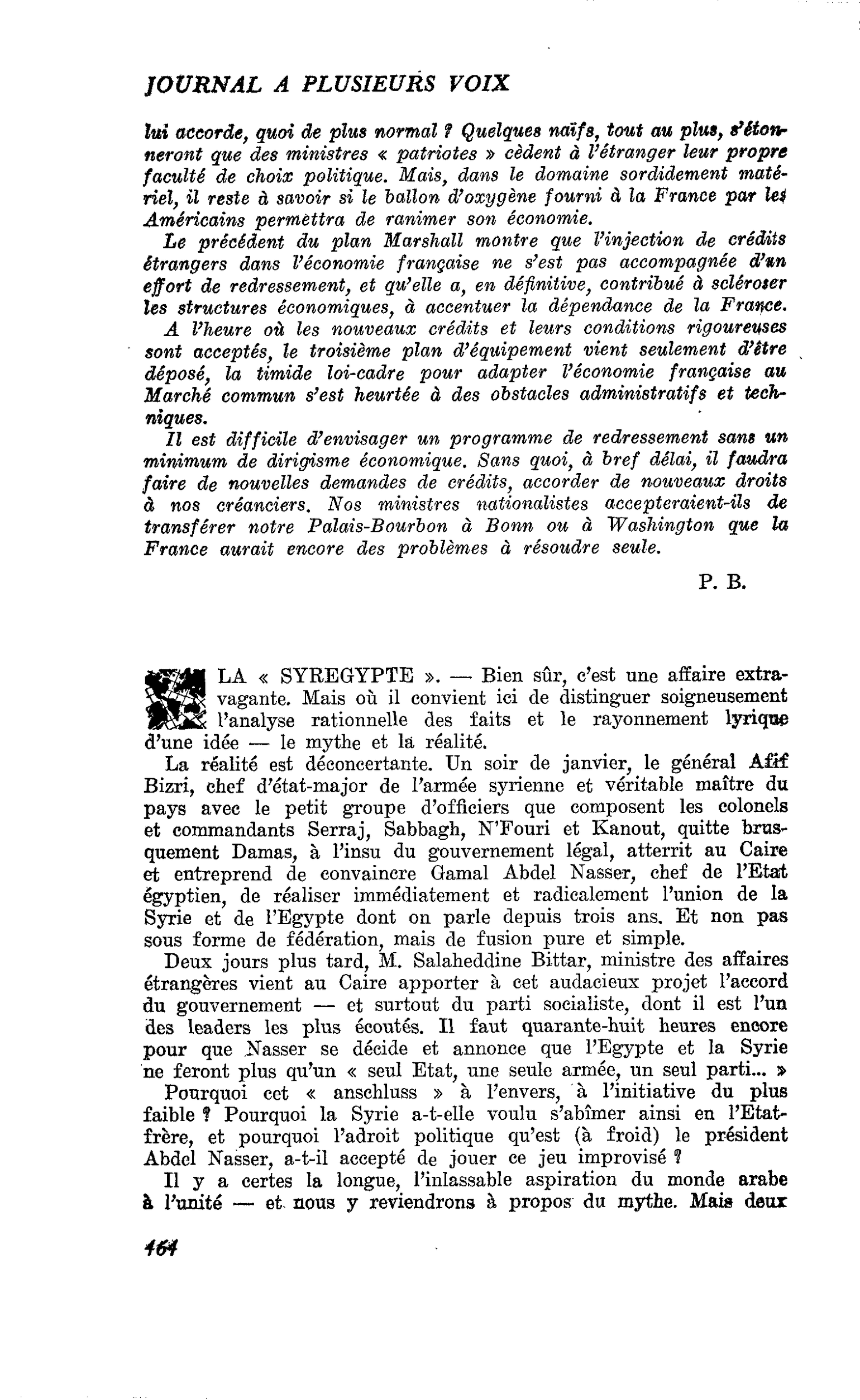 LA « SYREGYPTE »