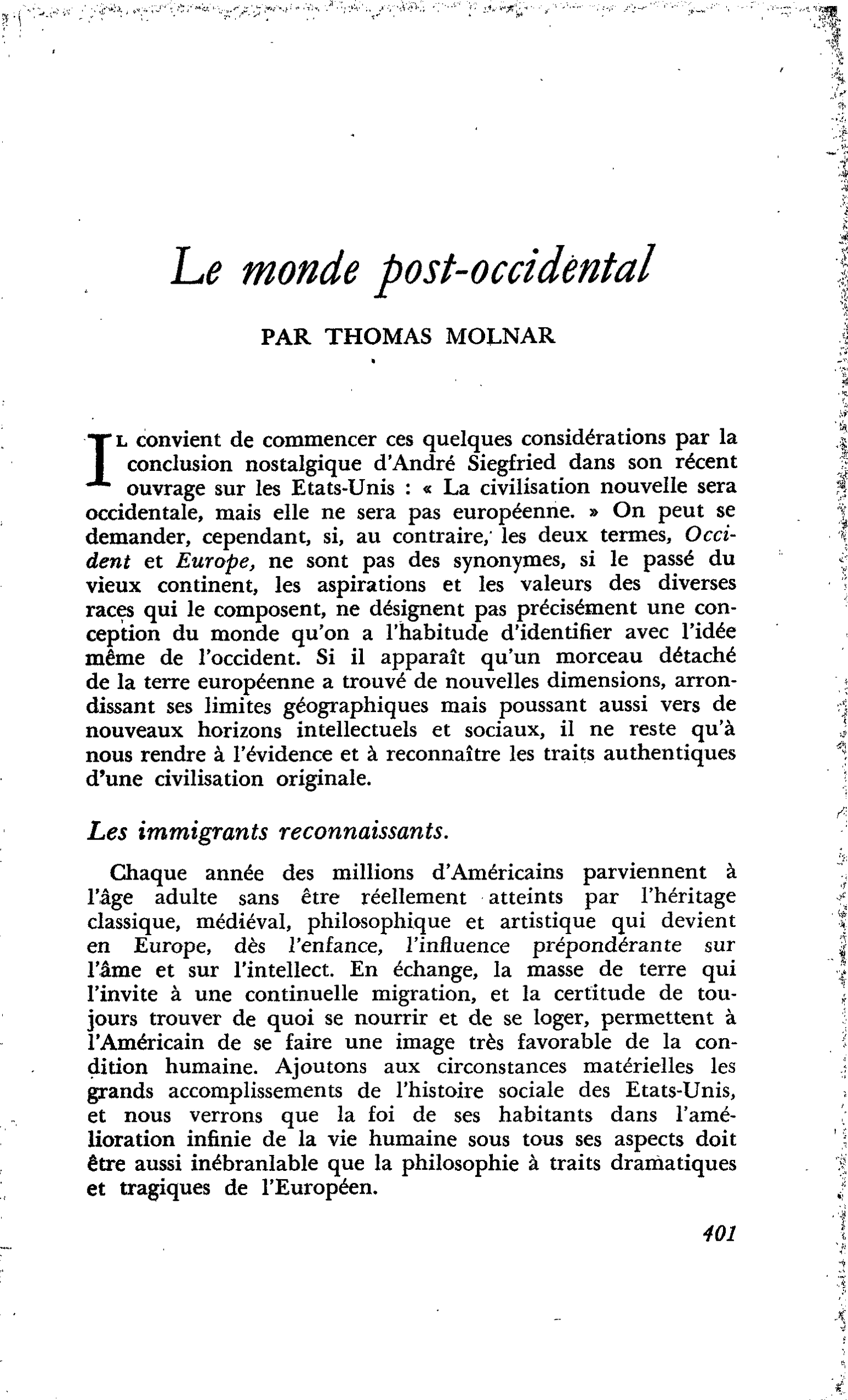 Le monde post-occidental