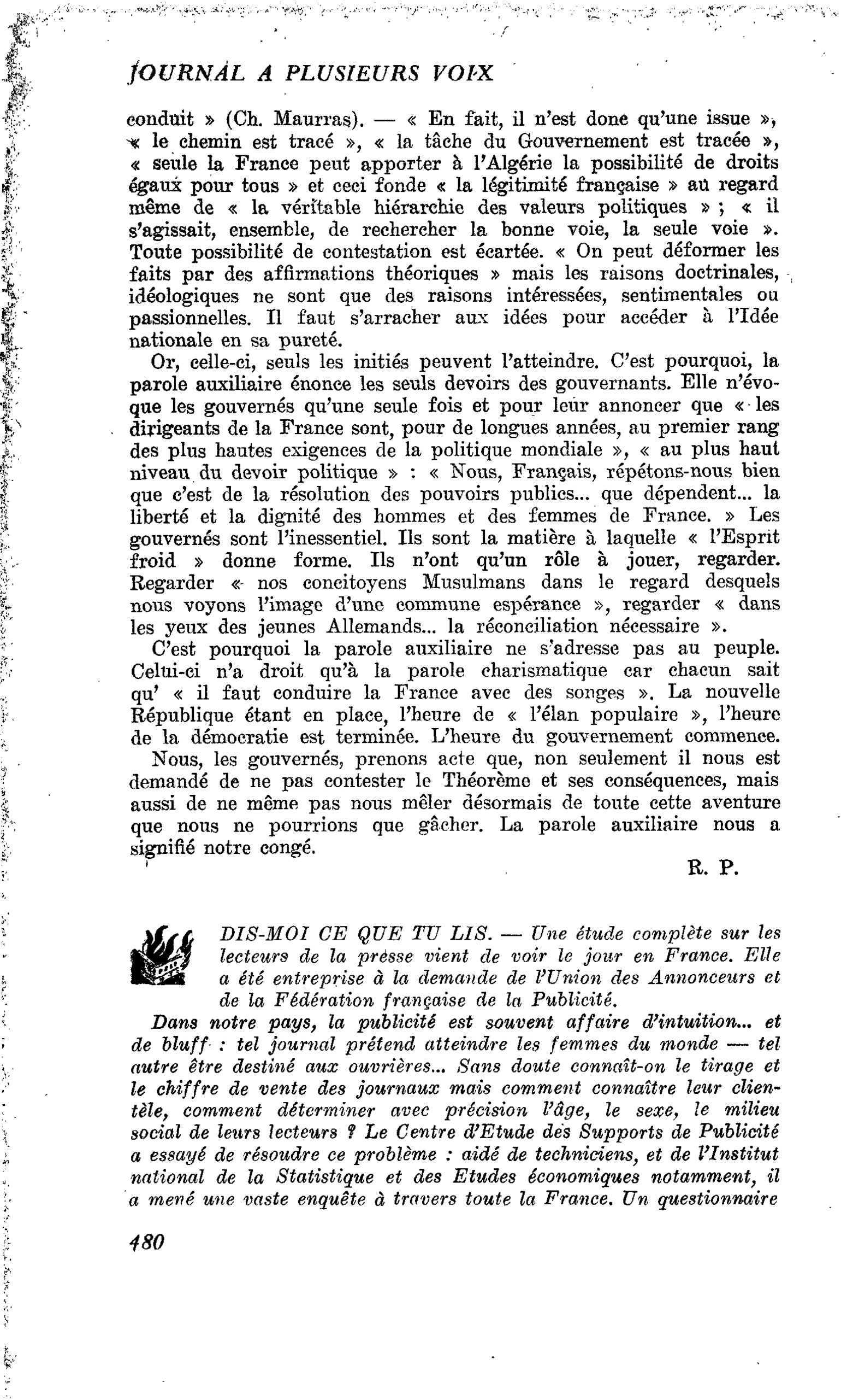 DIS-MOI CE QUE TU LIS