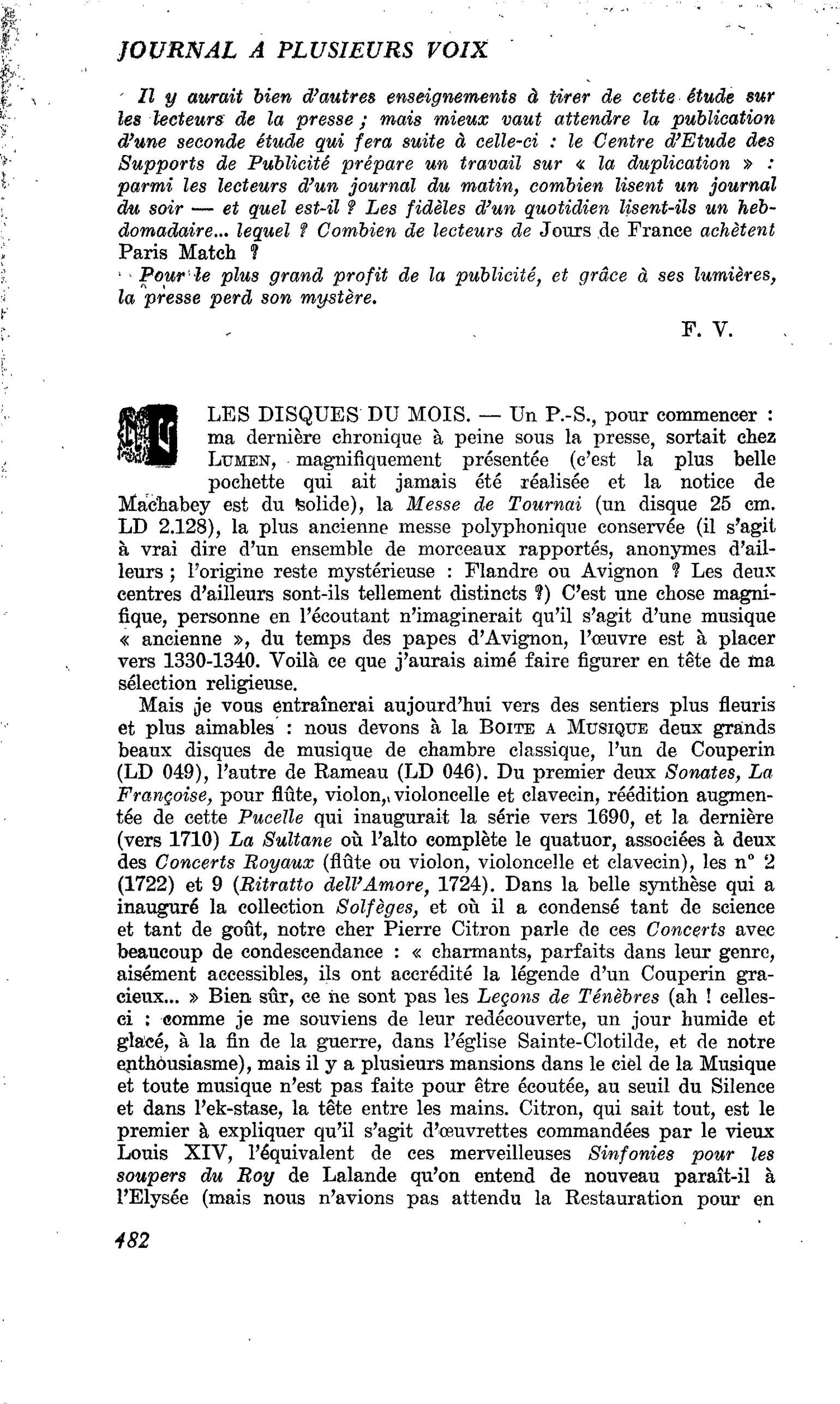 LES DISQUES DU MOIS