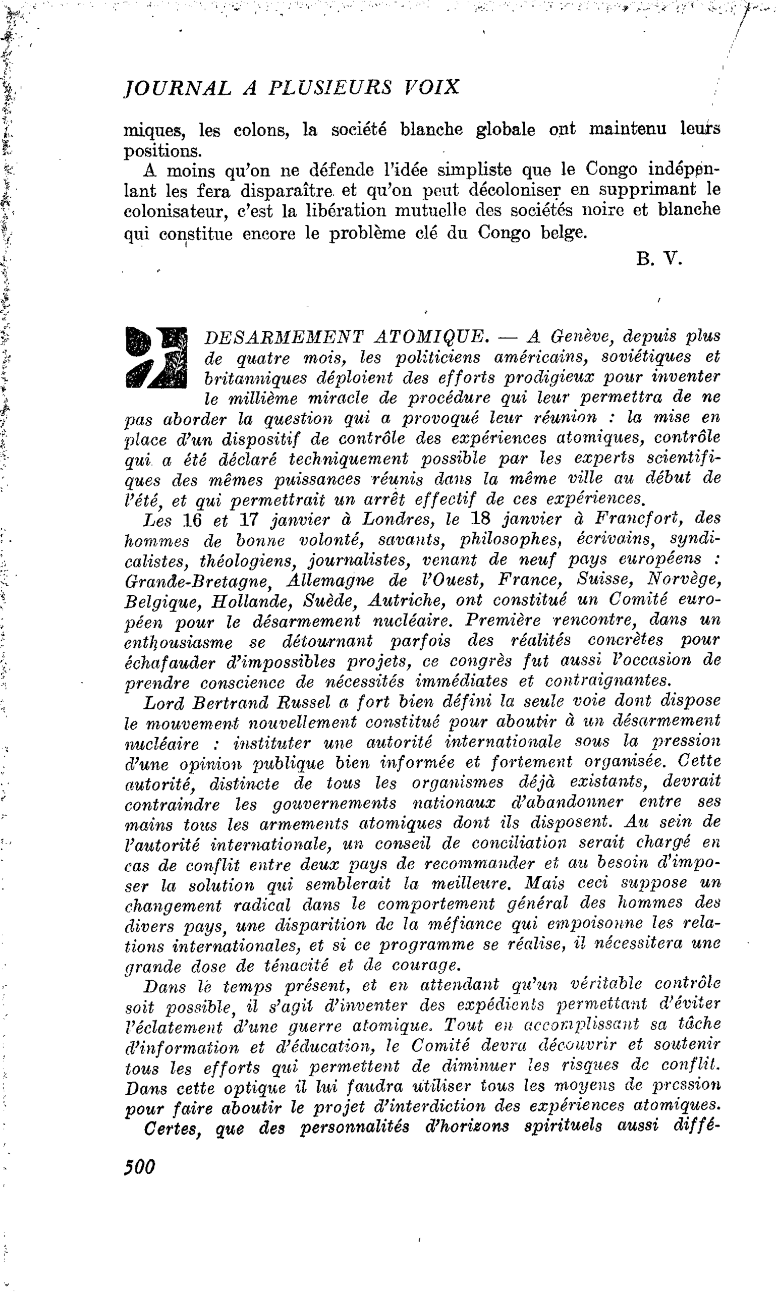 DESARMEMENT ATOMIQUE
