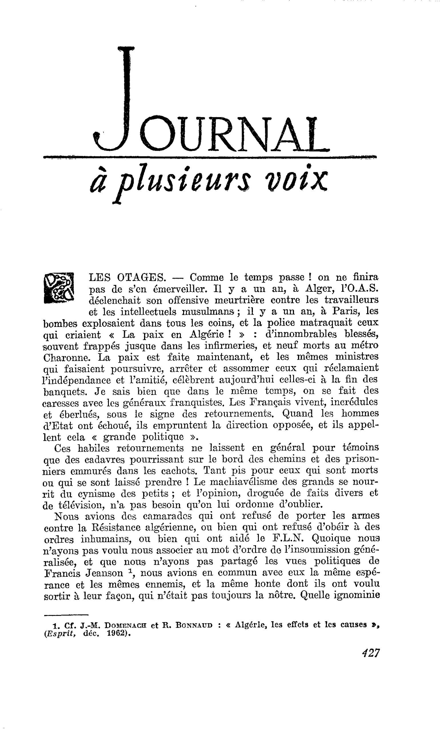 LES OTAGES