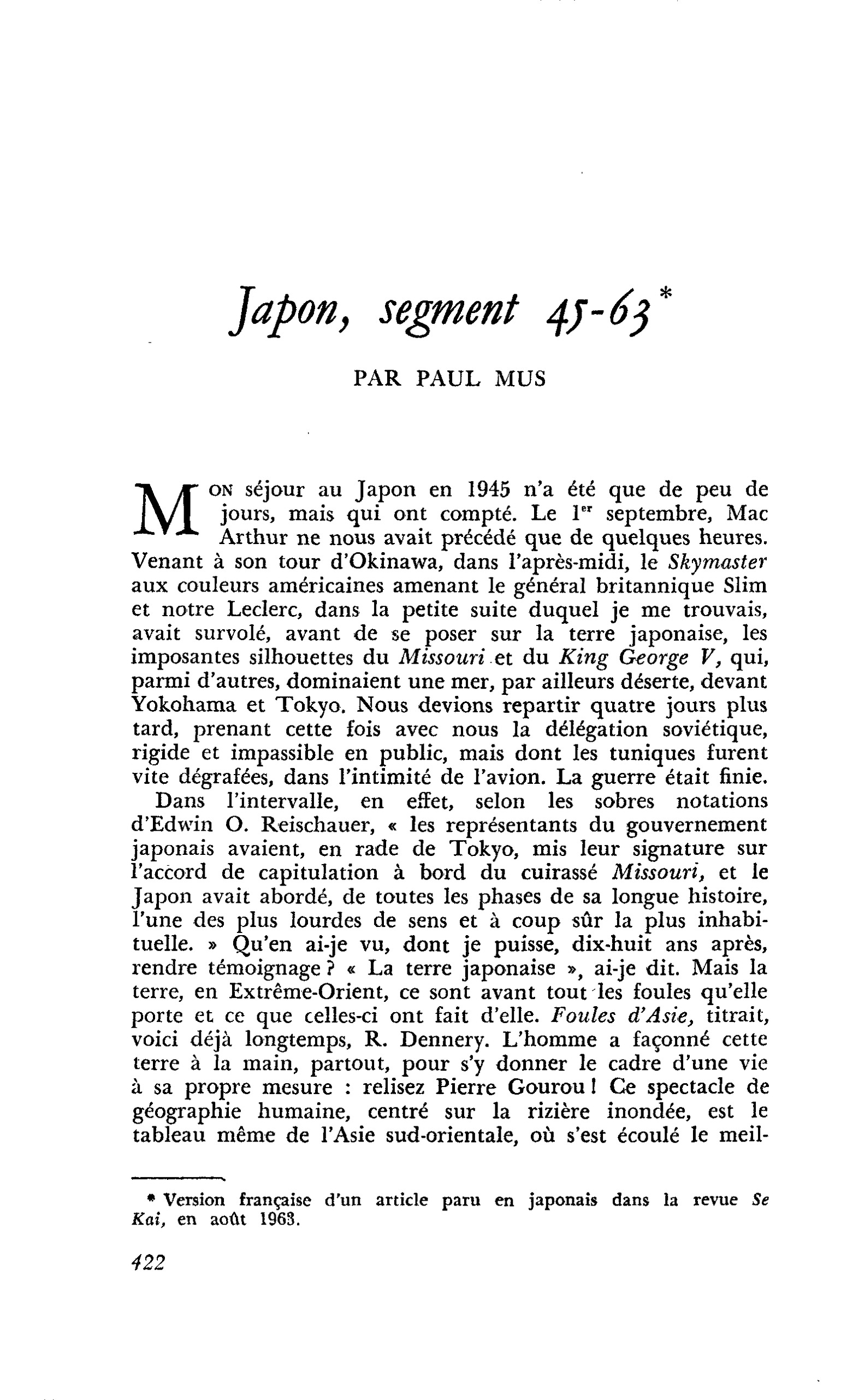 Japon, segment 45-63