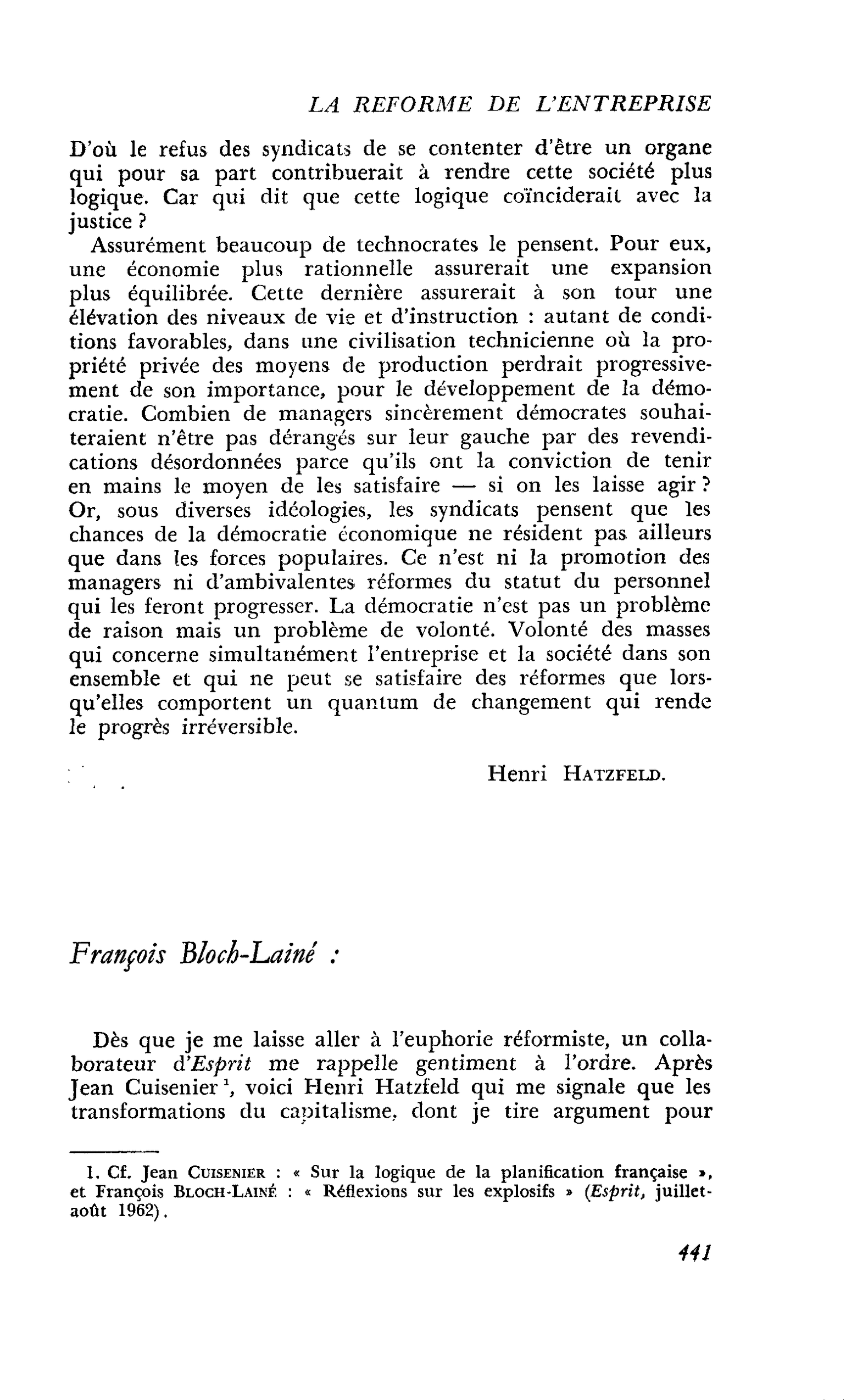 François Bloch-Lainé