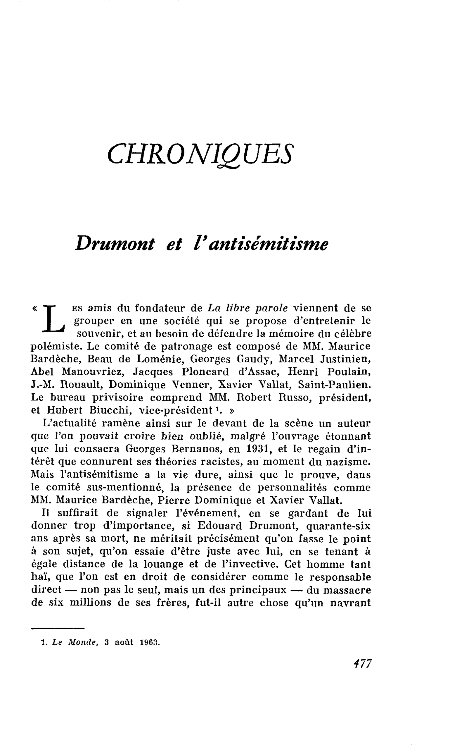 Drumont et l’antisémitisme