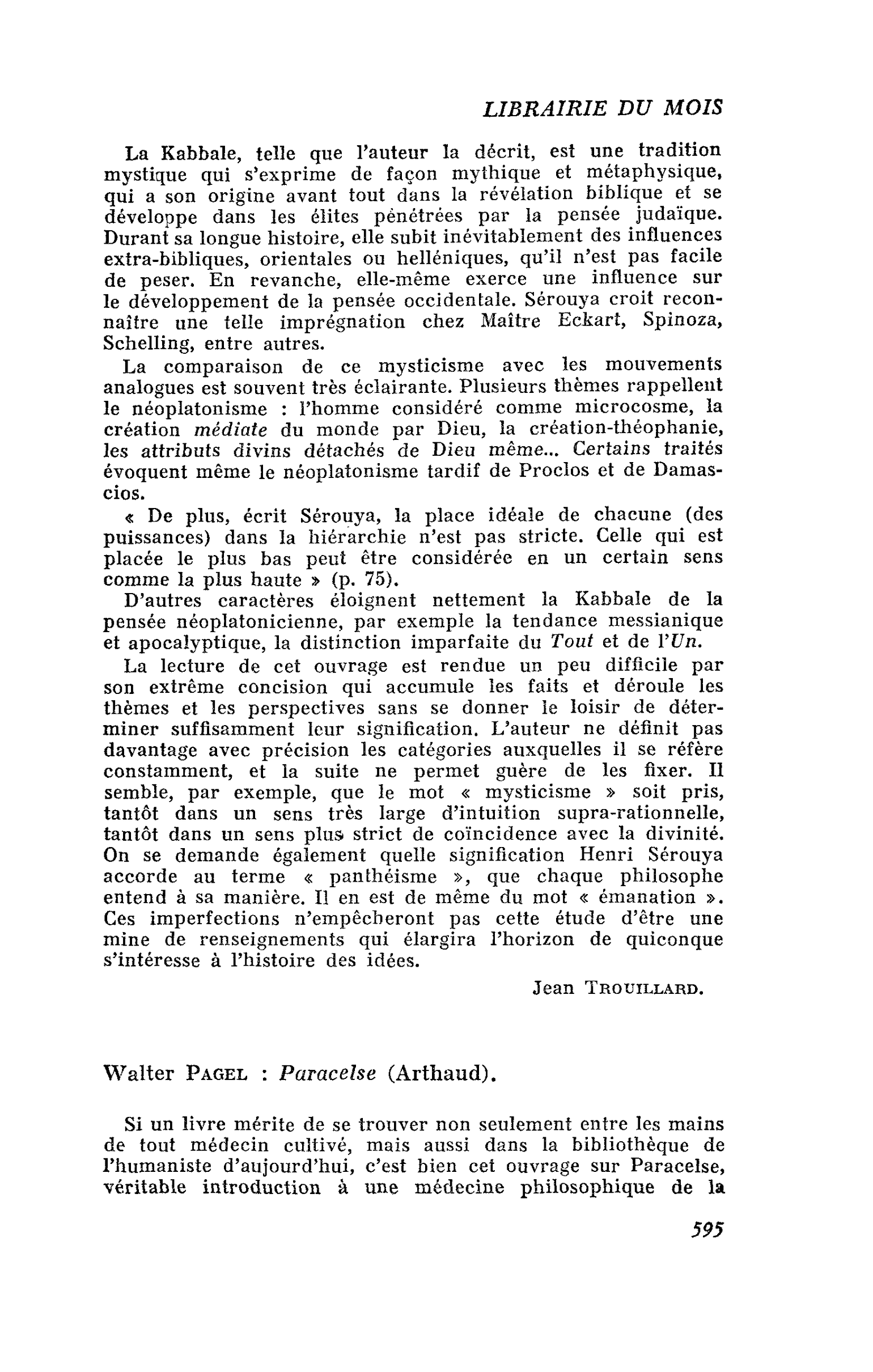 Walter Pagel : Paracelse