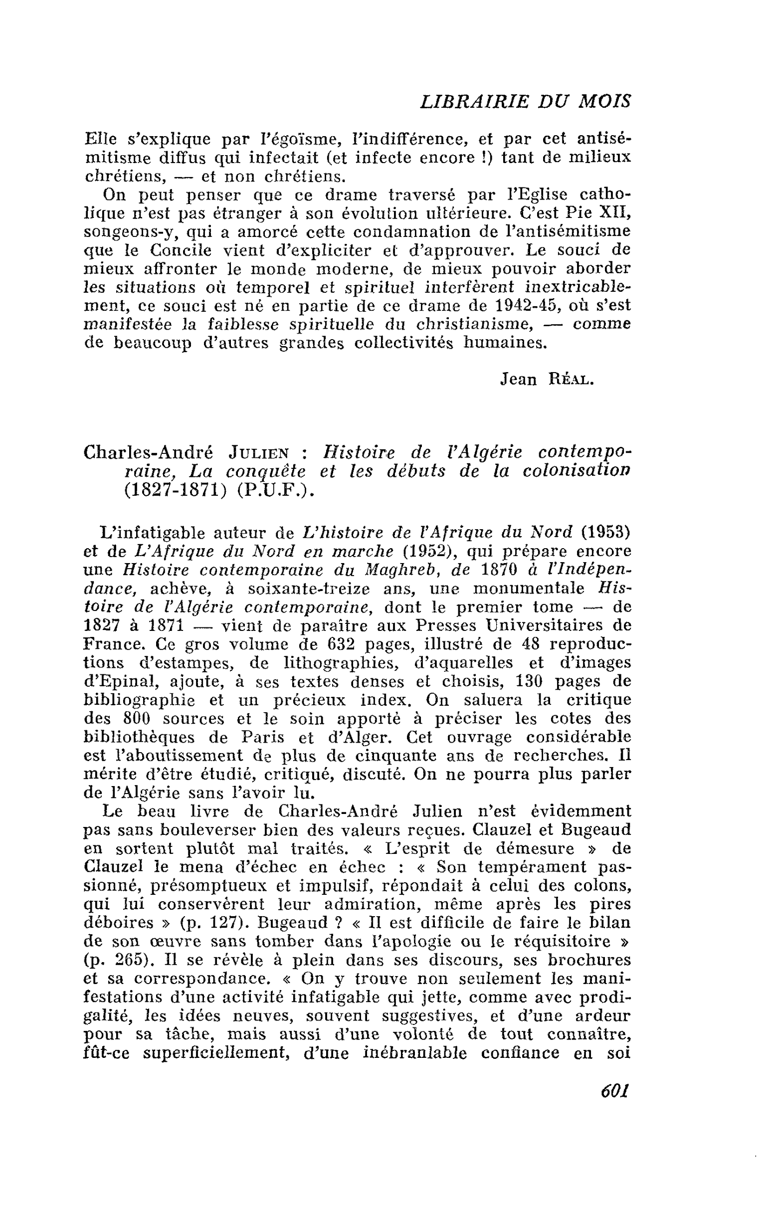 Charles-André Julien : Histoire de l’Algérie contemporaine, La conquête et les débuts de la colonisation (1827-1871)
