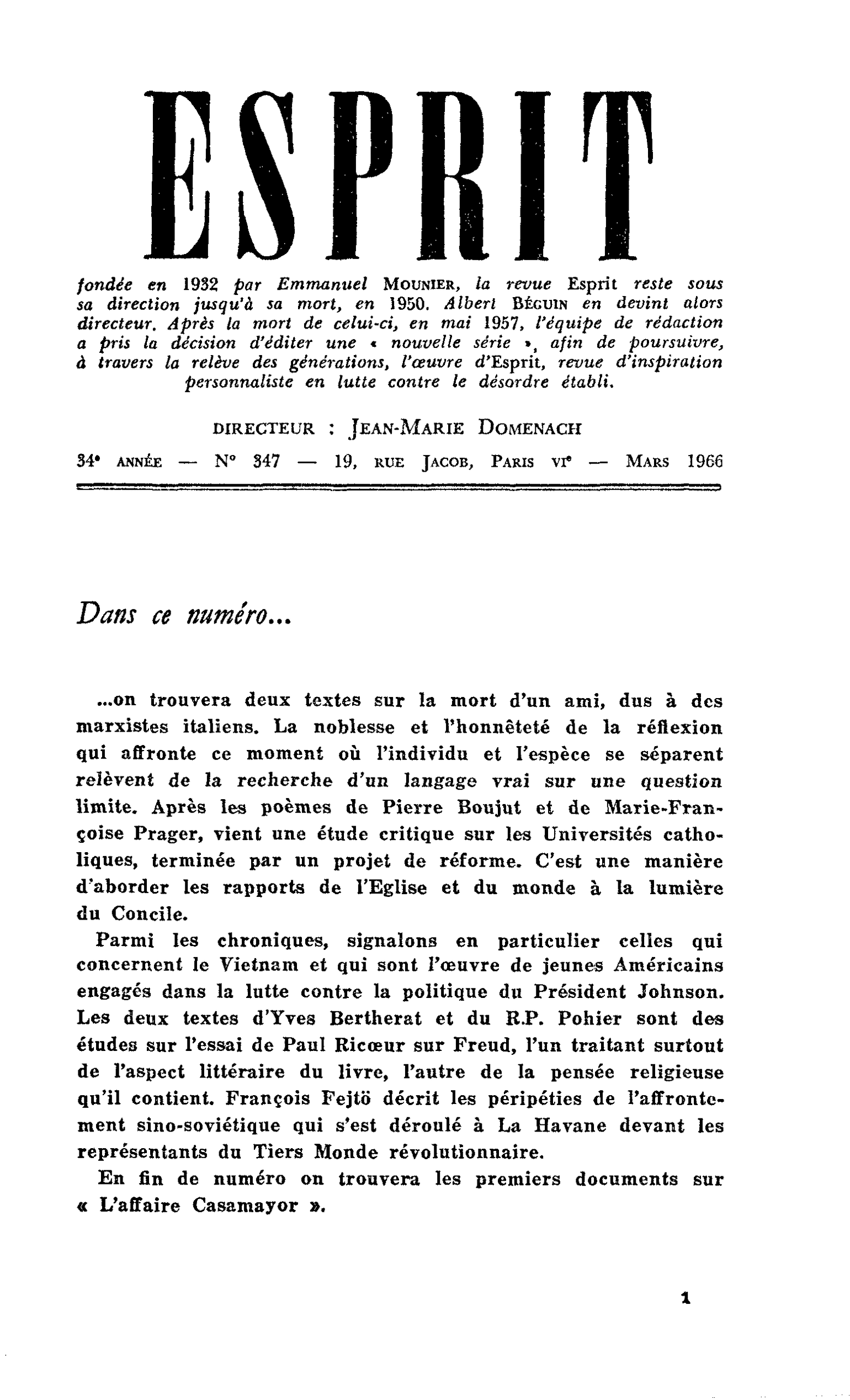 Dans ce numéro…
