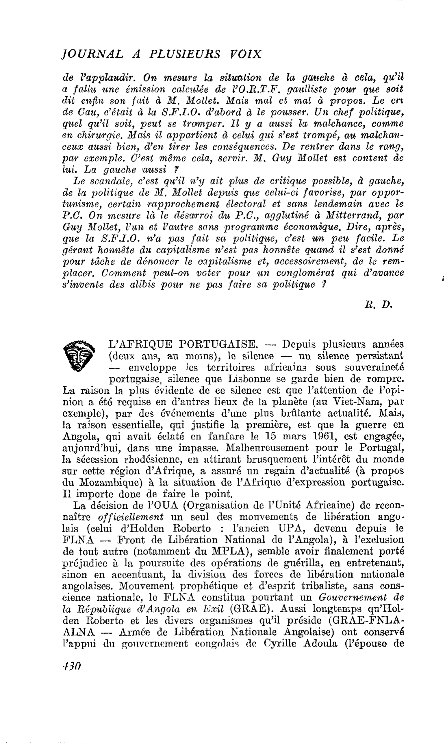 L’AFRIQUE PORTUGAISE
