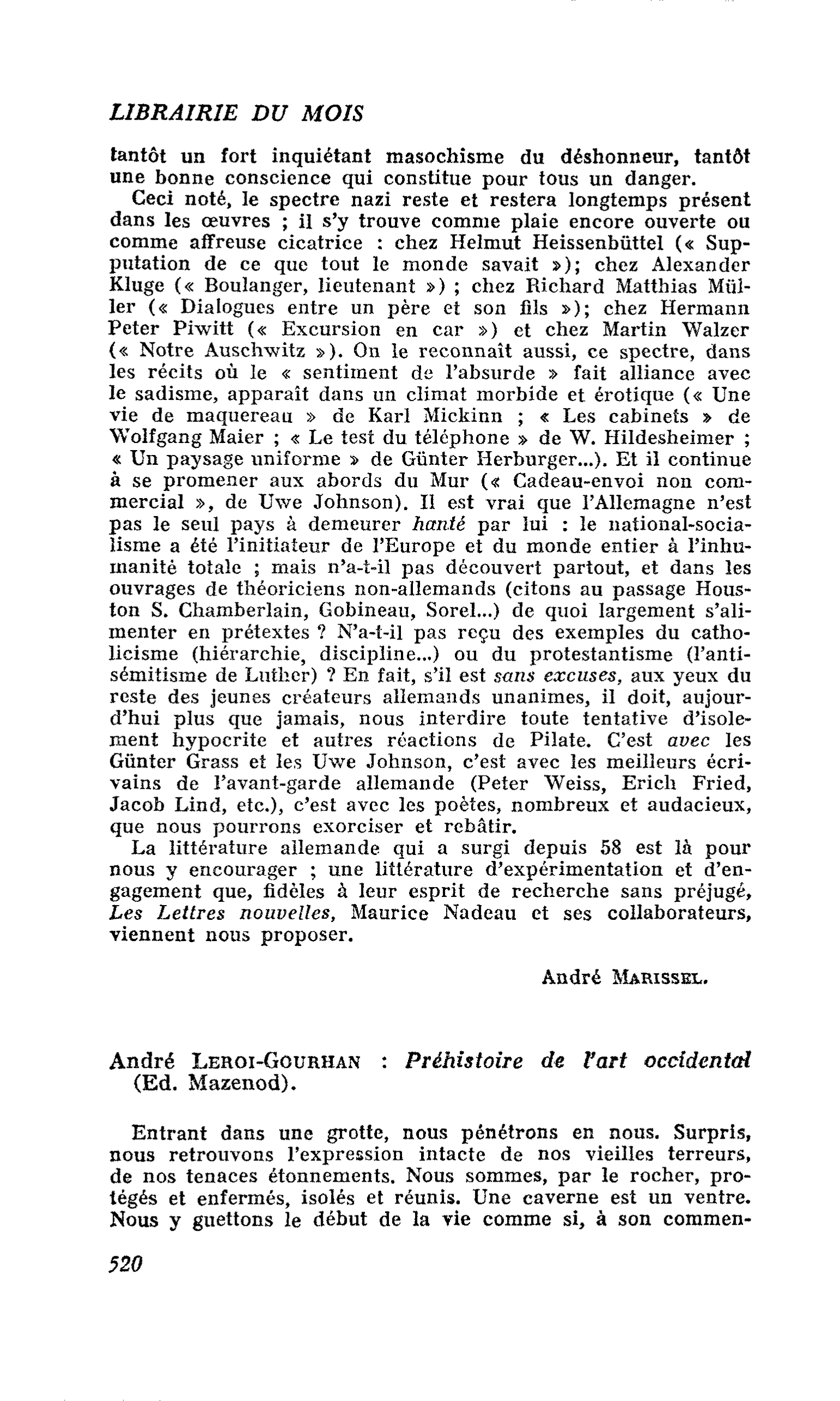 André Leroi-Gourhan : Préhistoire de l’art occidental