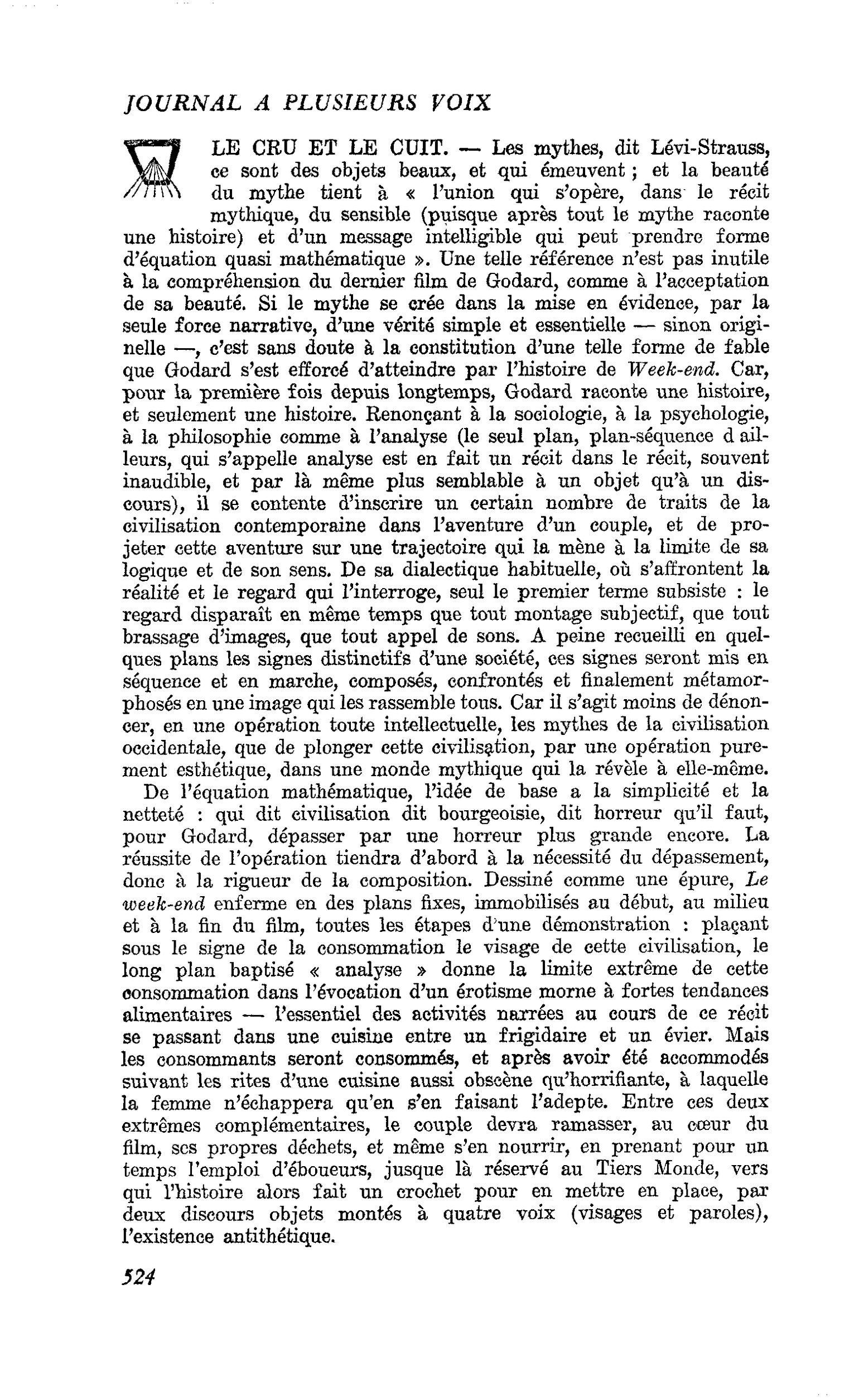 LE CRU ET LE CUIT