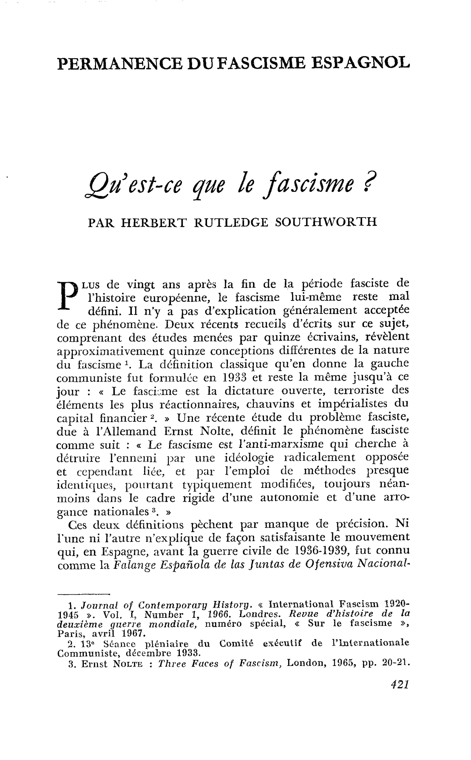 Qu’est-ce que le fascisme ?