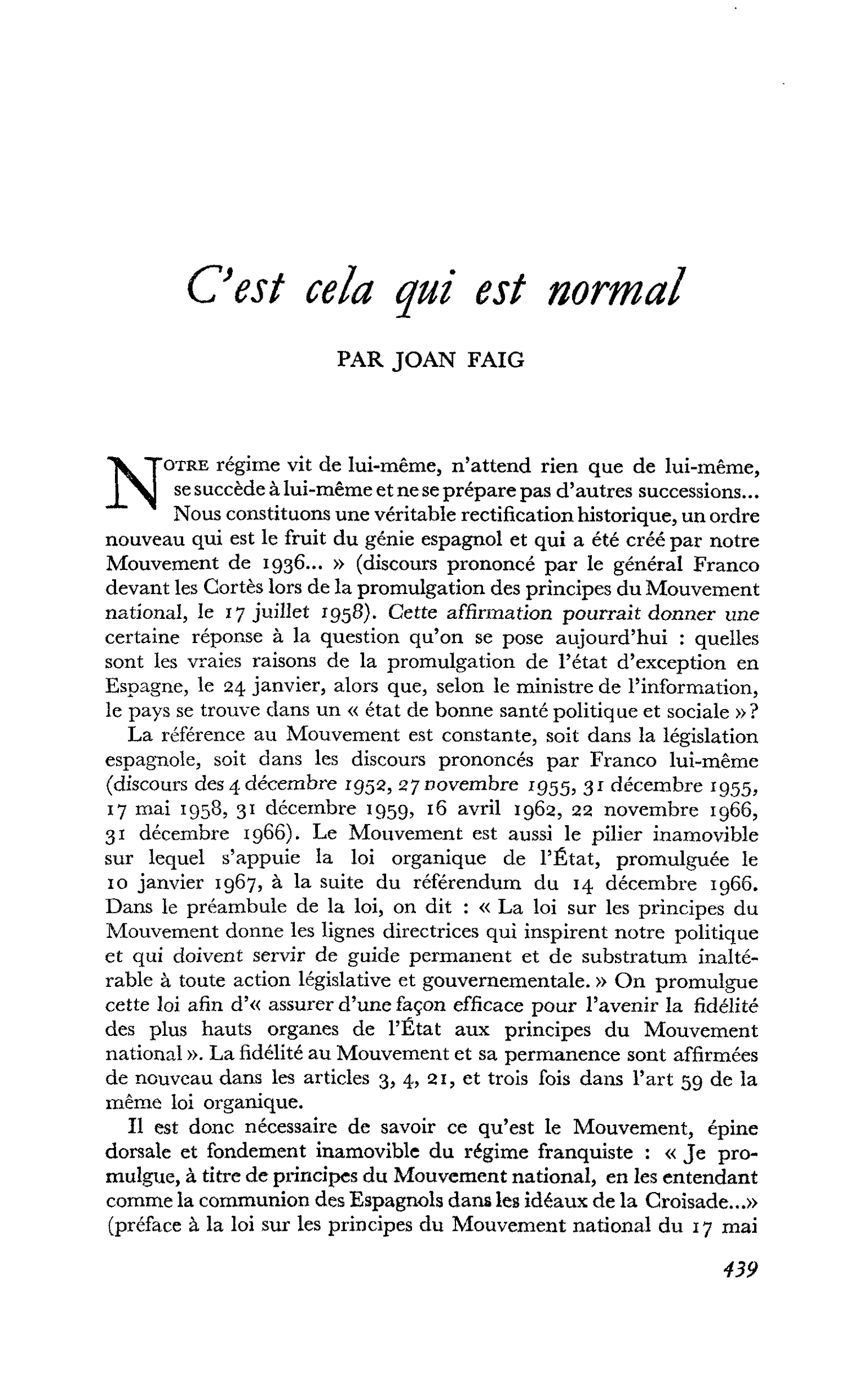 C’est cela qui est normal