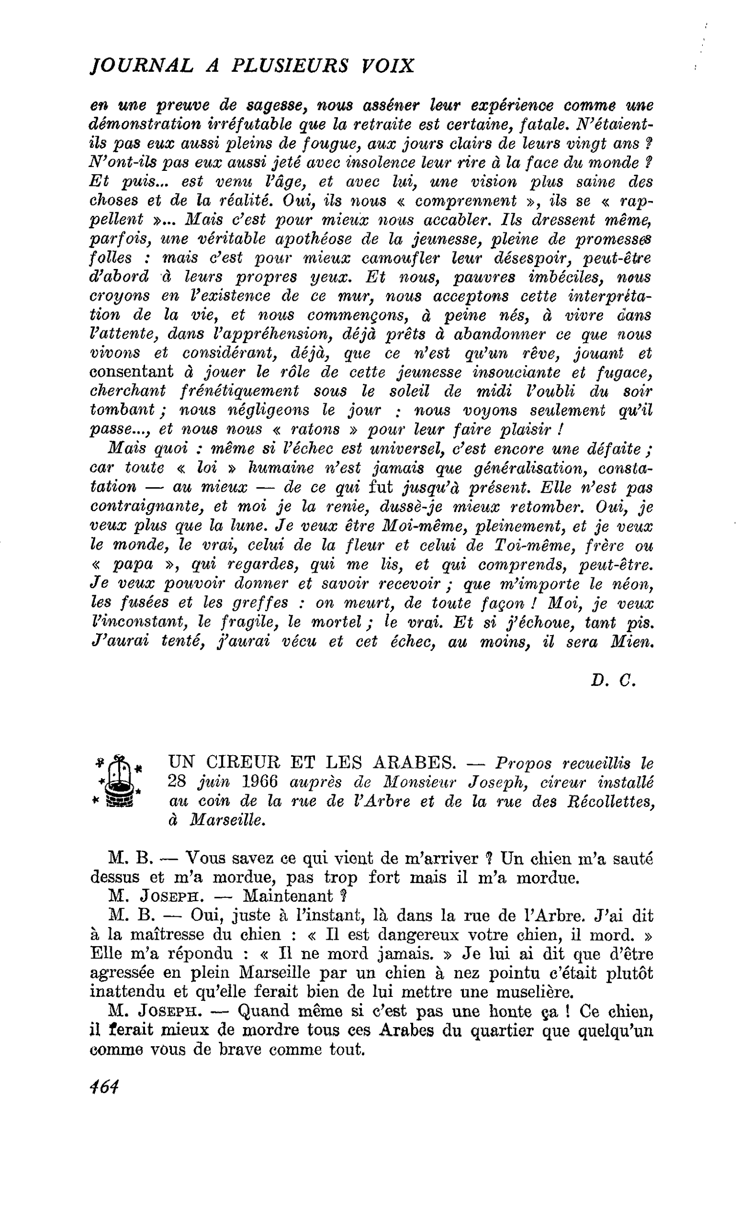 UN CIREUR ET LES ARABES