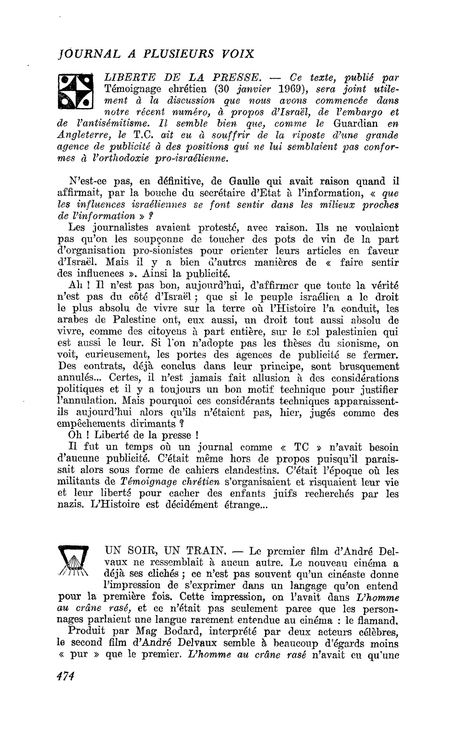 LIBERTE DE LA PRESSE
