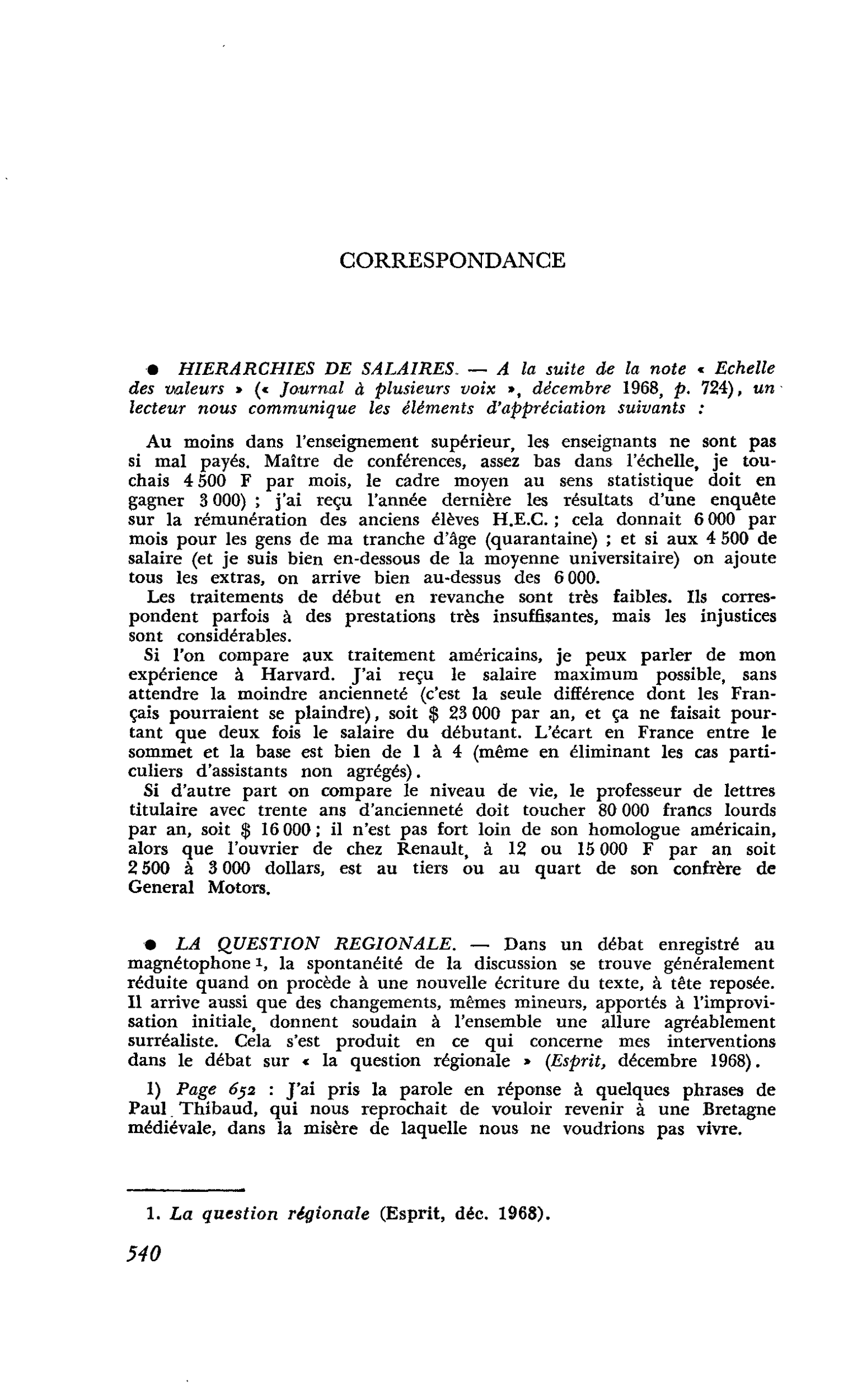 HIERARCHIES DE SALAIRES