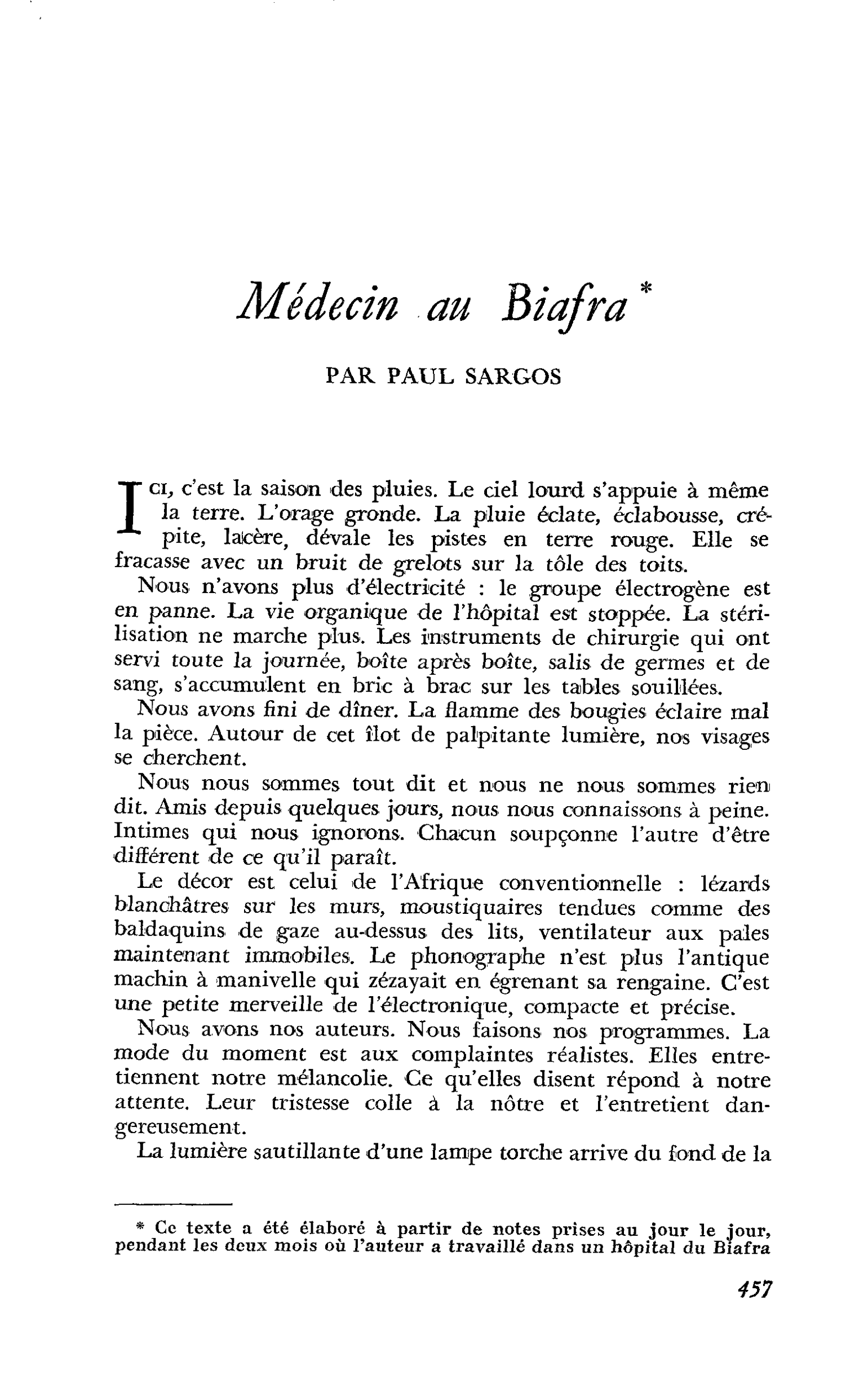 Médecin au Biafra