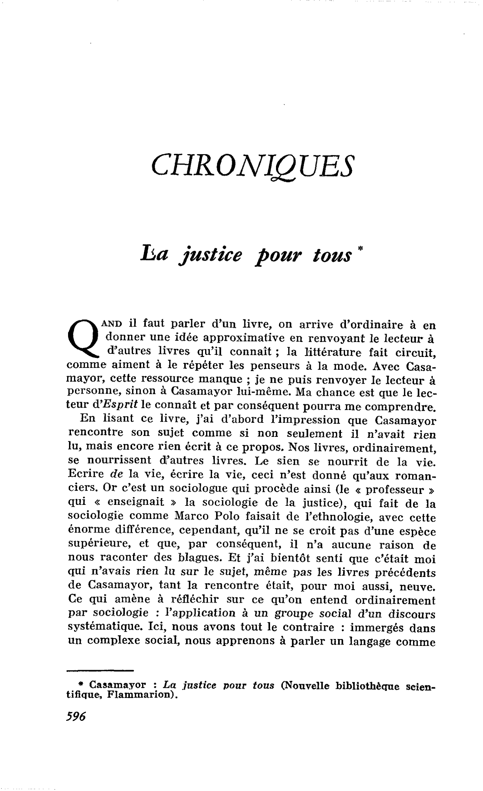 La justice pour tous