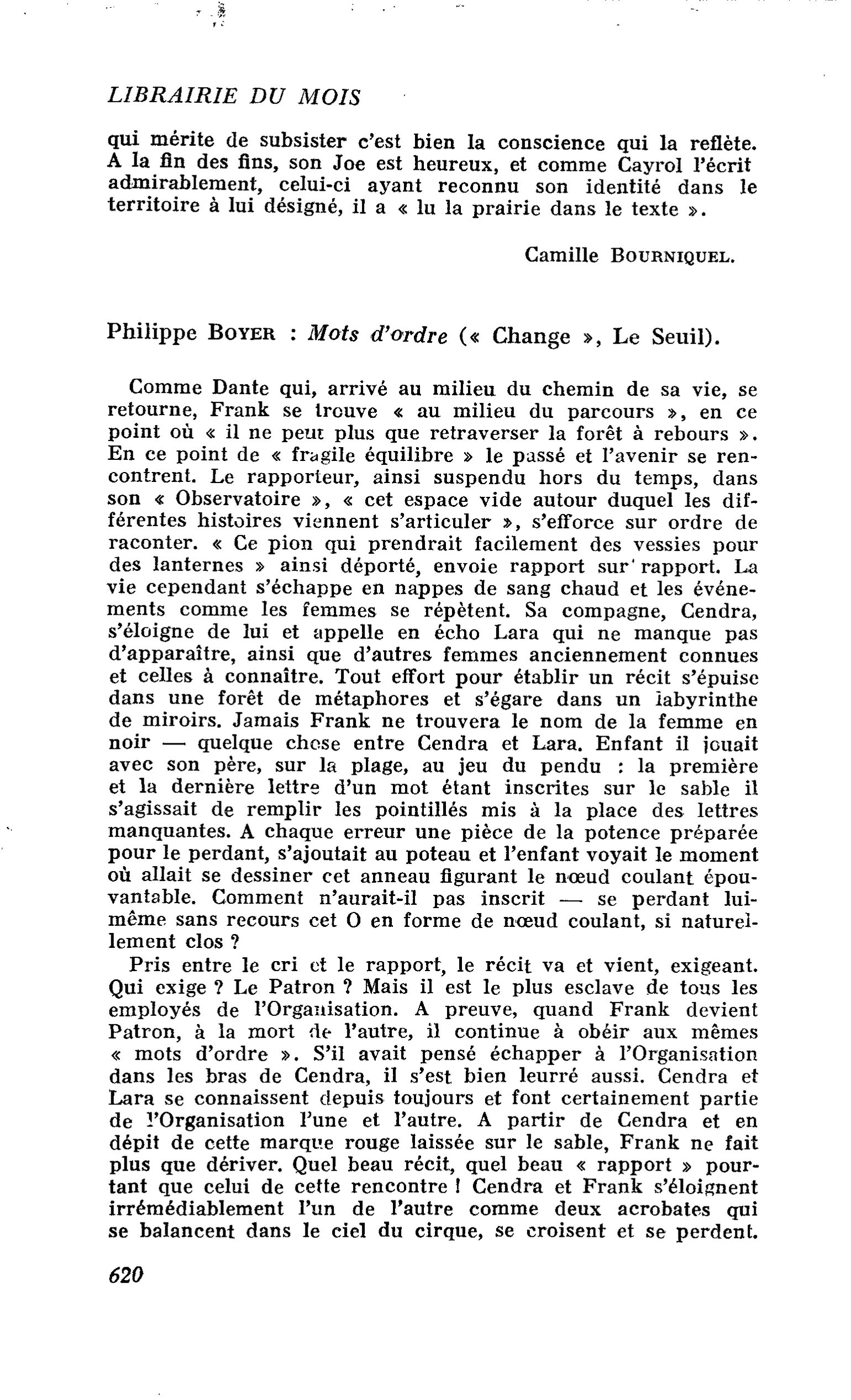 Philippe Boyer : Mots d’ordre