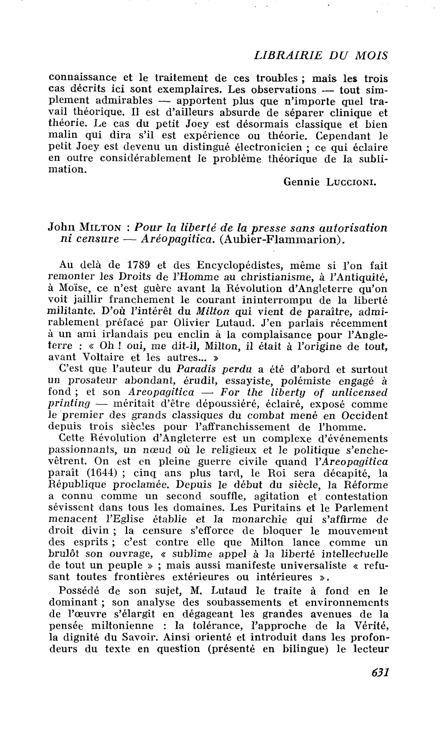 John Milton : Pour la liberté de la presse sans autorisation ni censure ? Aréopagitica
