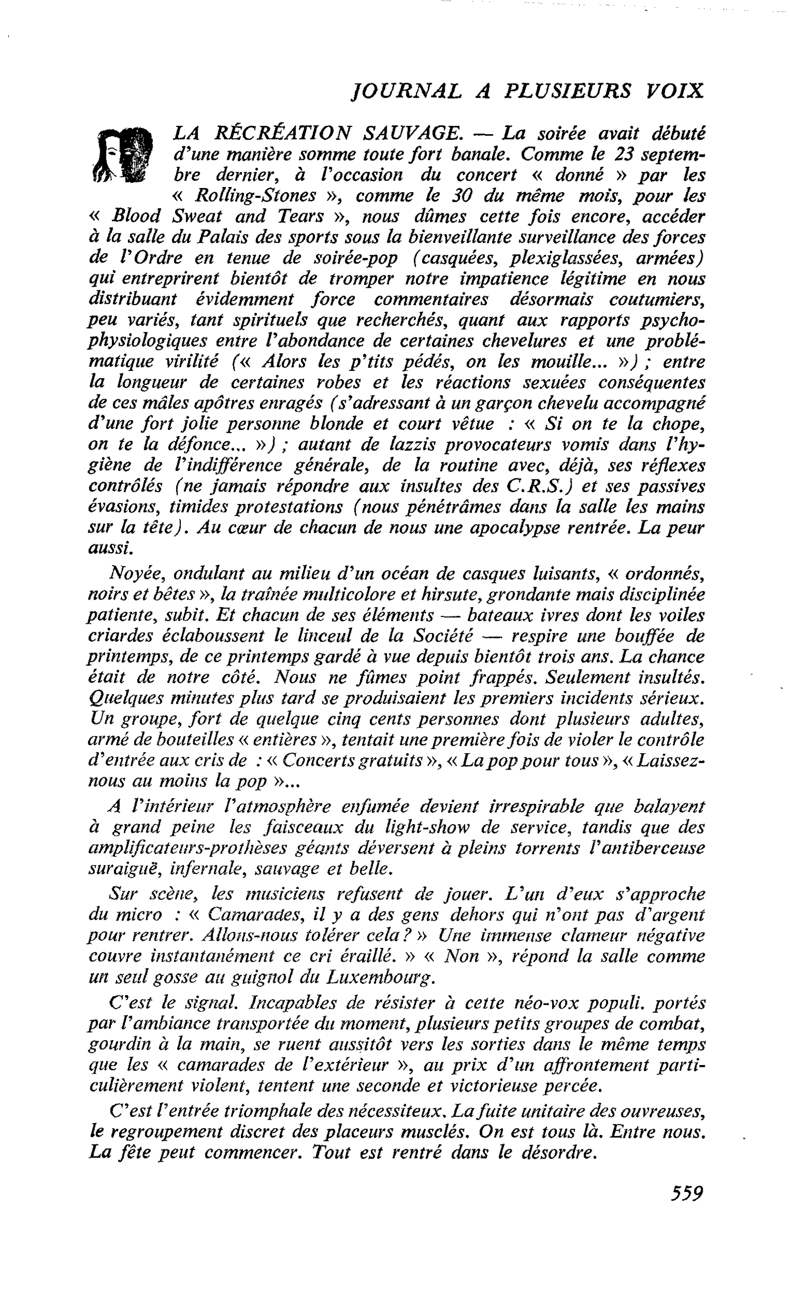 LA RÉCRÉATION SAUVAGE