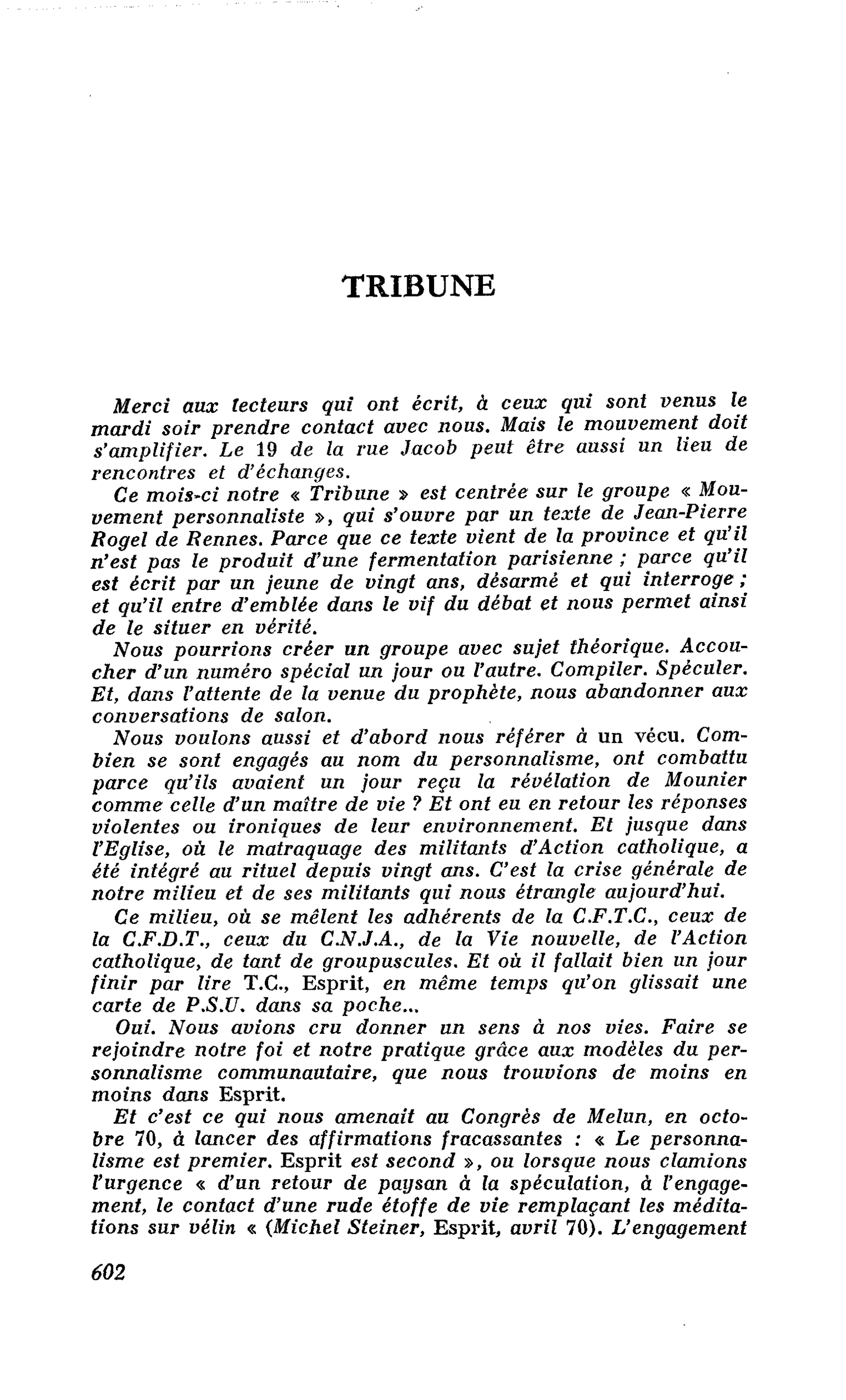 TRIBUNE