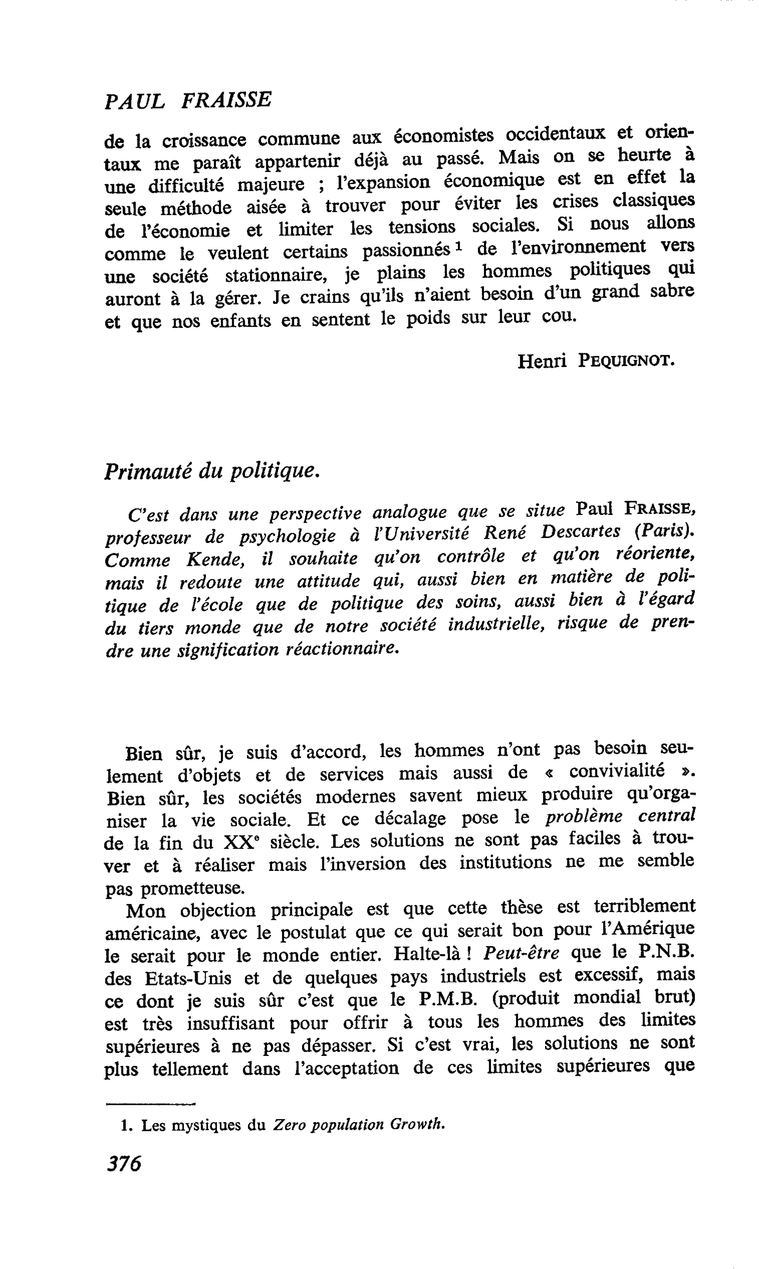 Primauté du politique