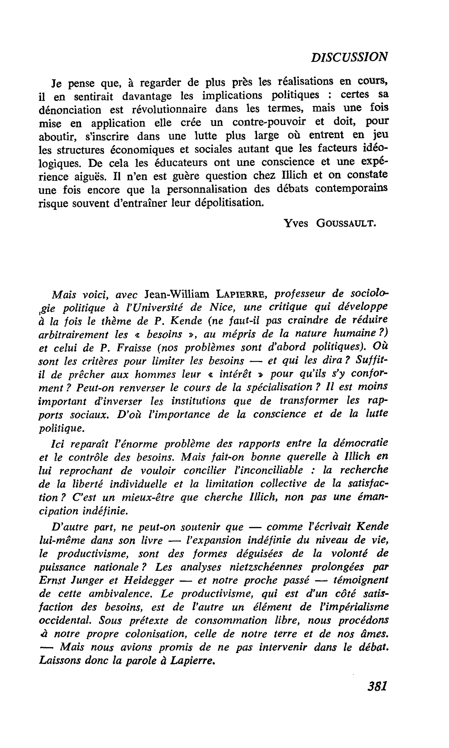 Primauté du politique