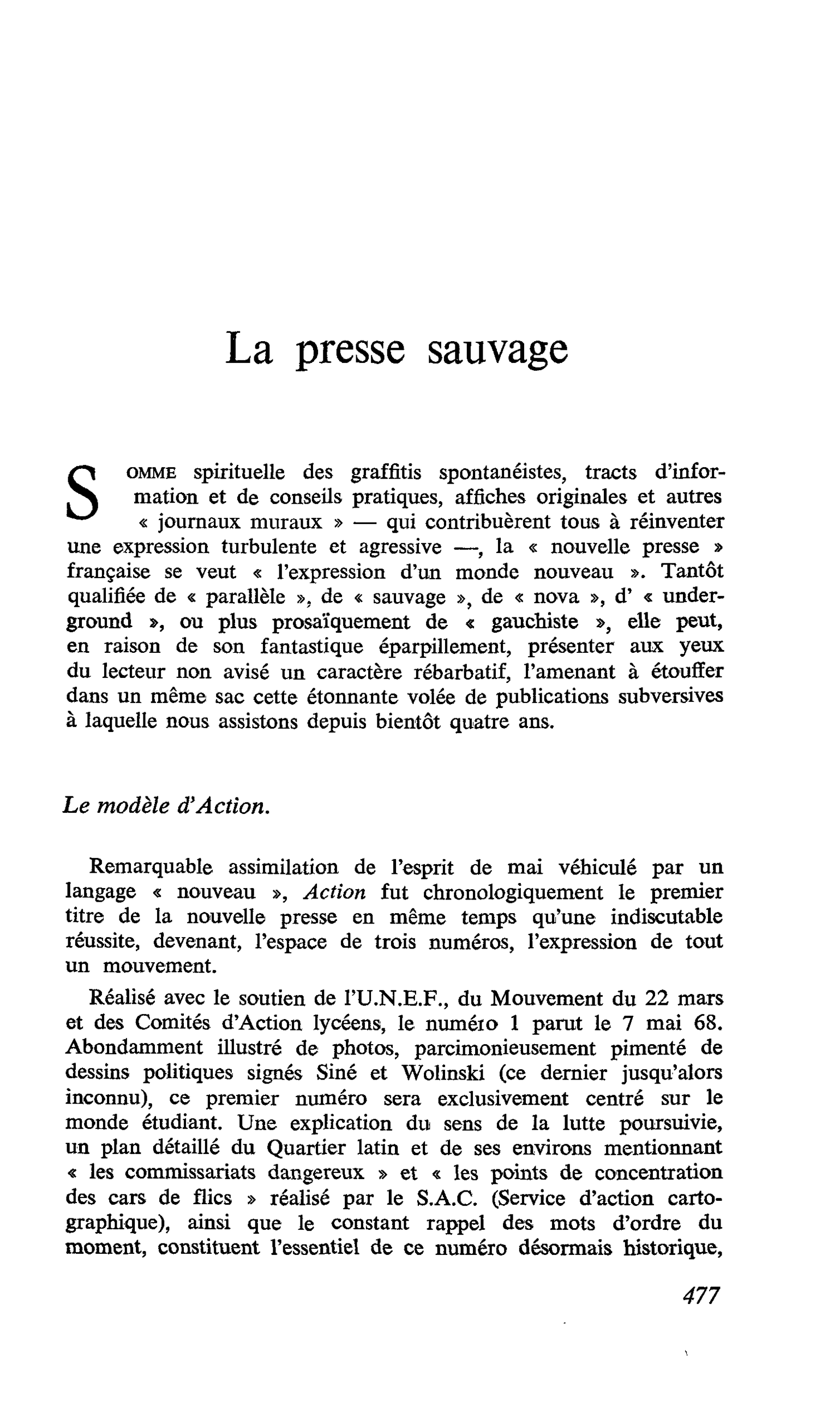 La presse sauvage