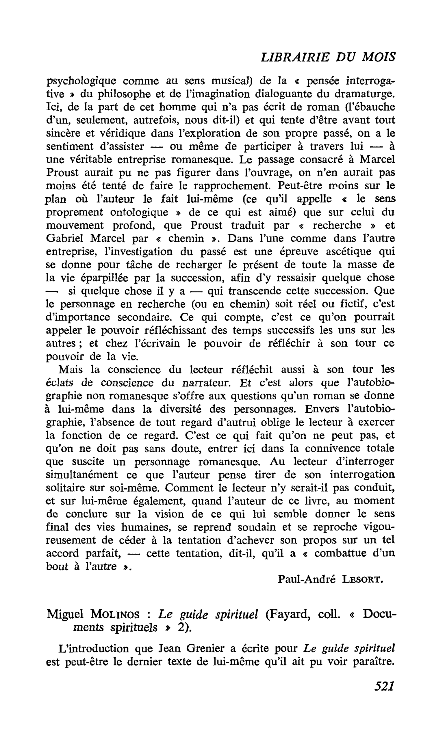 Miguel Molinos : Le guide spirituel