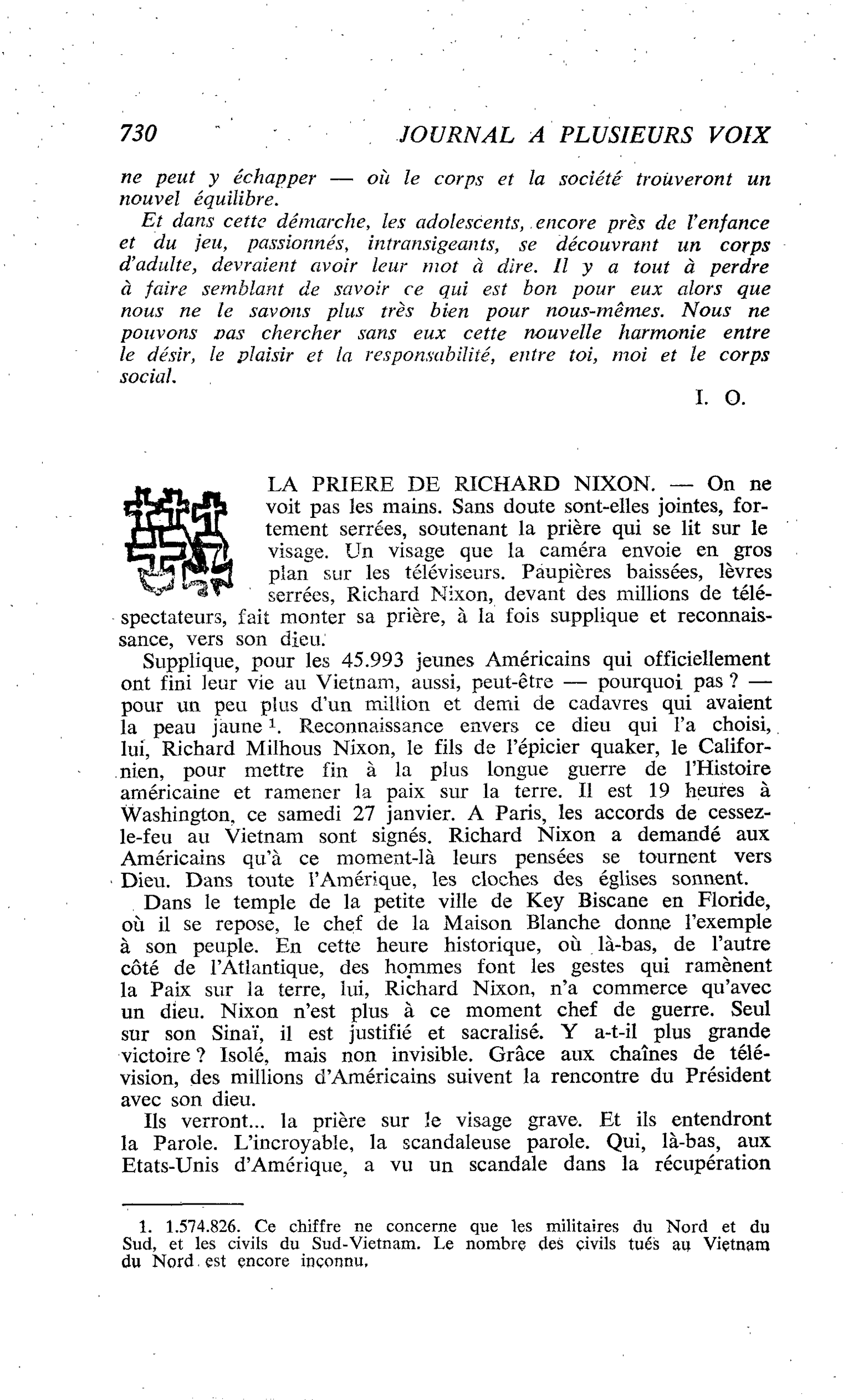 LA PRIERE DE RICHARD NIXON