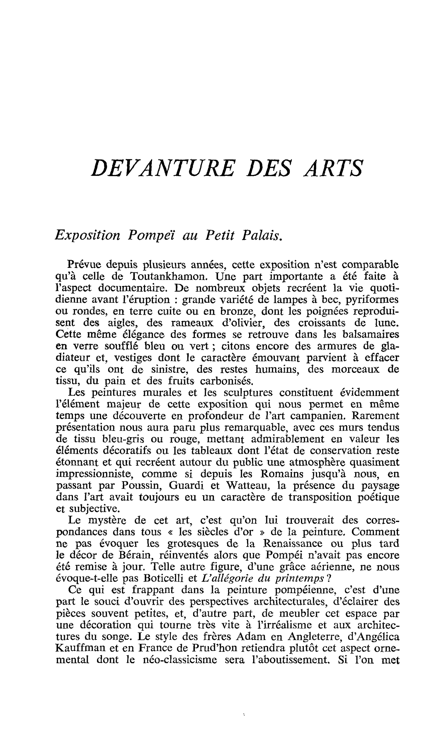Exposition Pompeï au Petit Palais