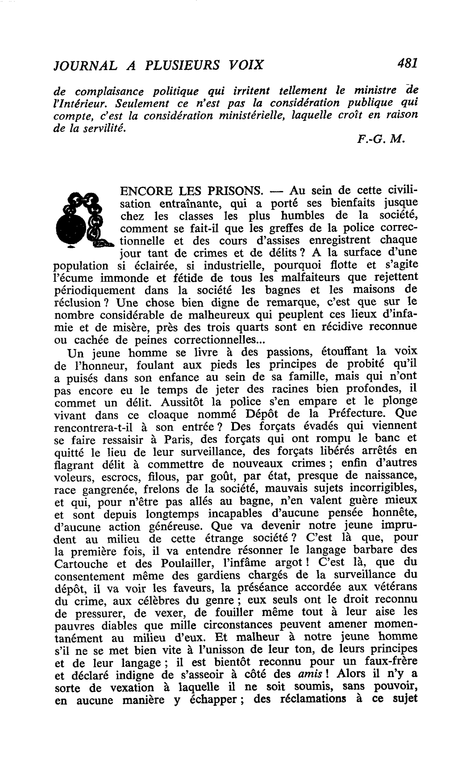 ENCORE LES PRISONS