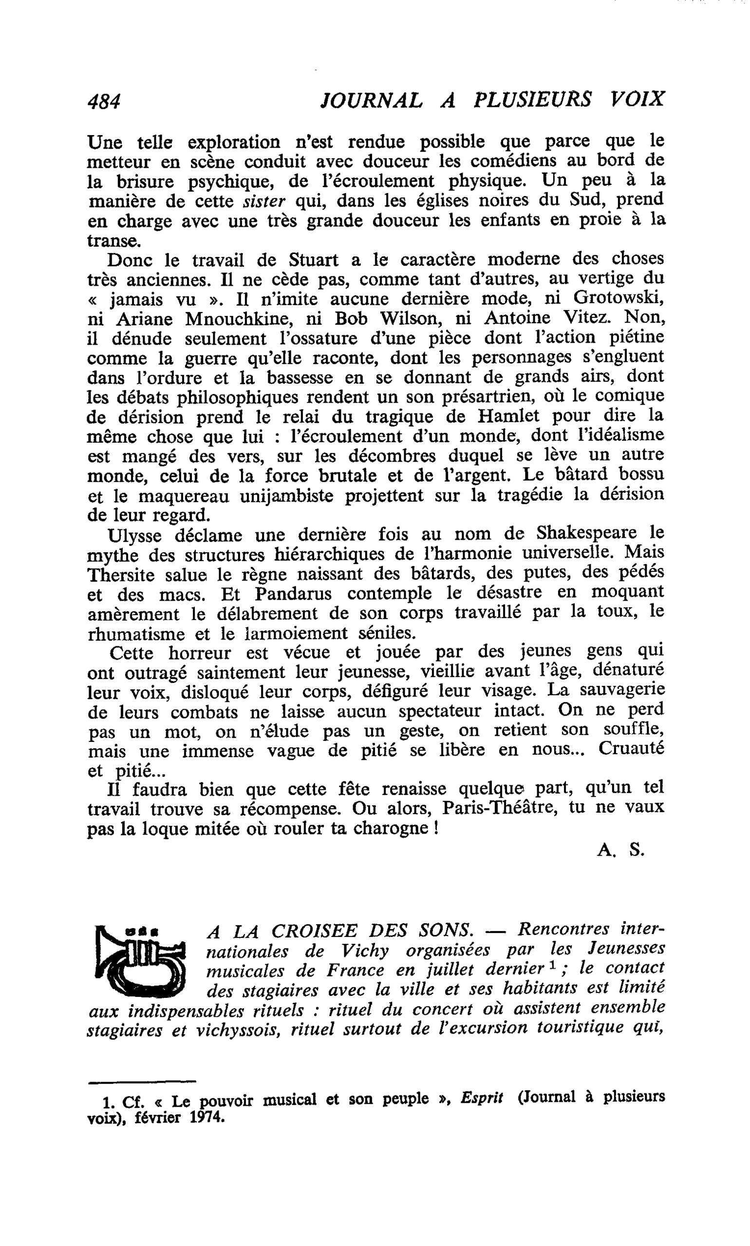 A LA CROISEE DES SONS