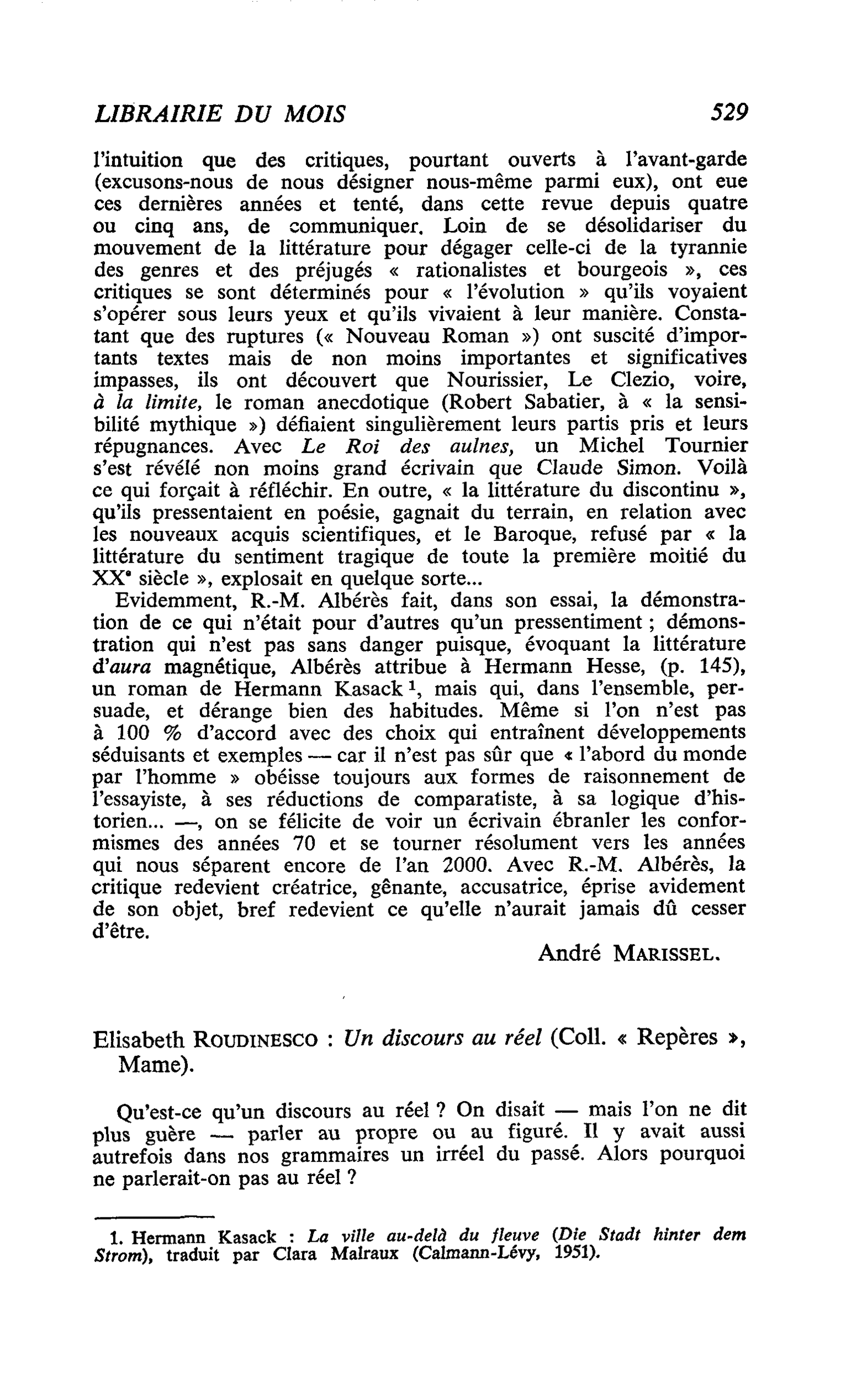 Elisabeth Roudinesco : Un discours au réel