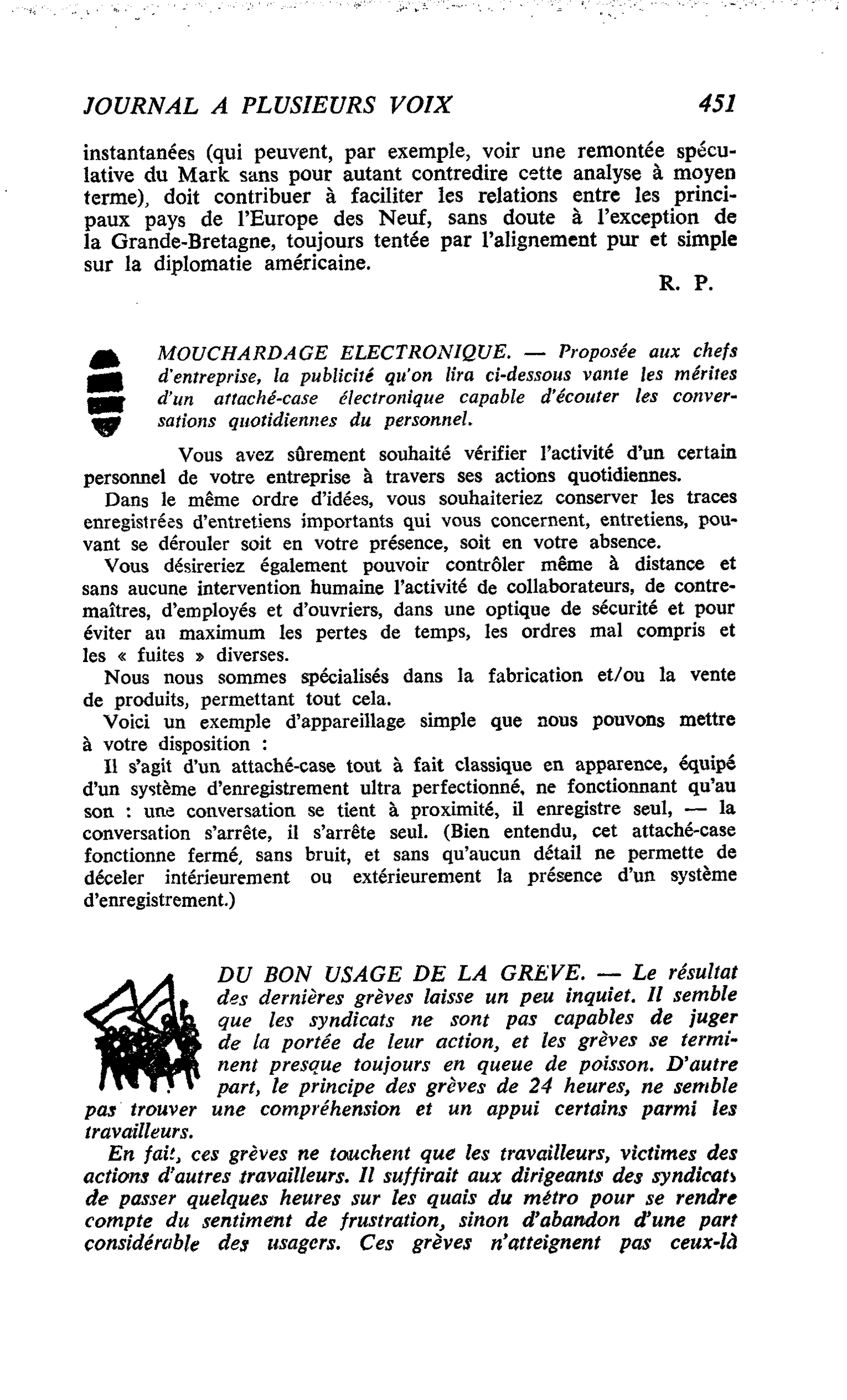 MOUCHARDAGE ELECTRONIQUE