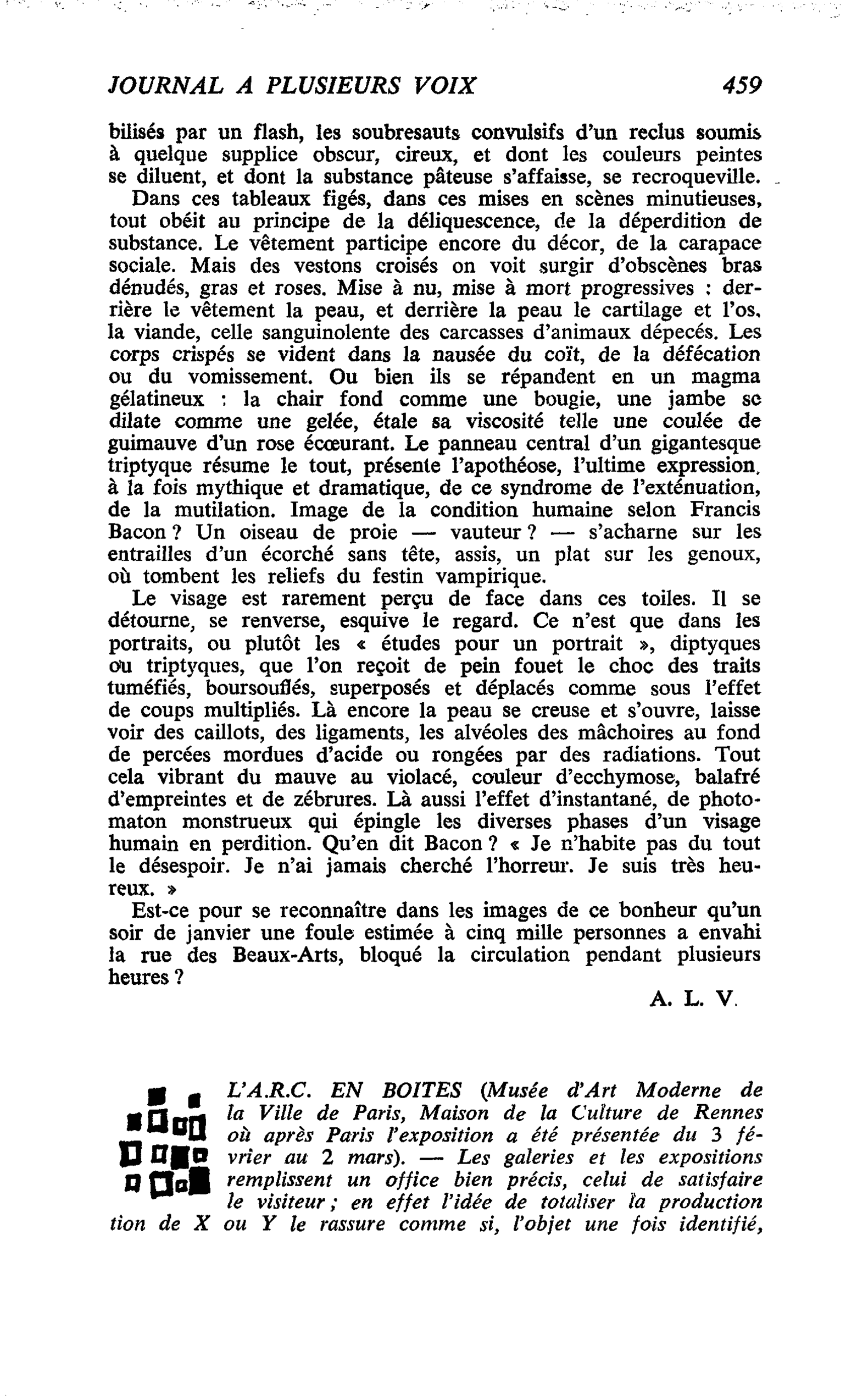 L’A.R.C. EN BOITES