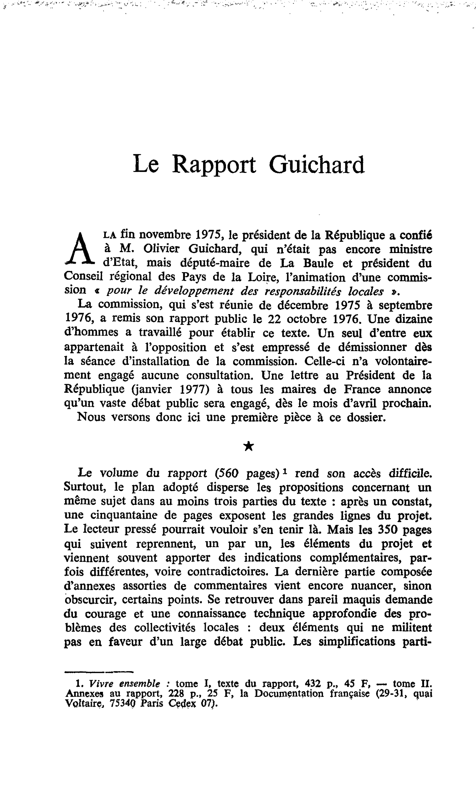 Le Rapport Guichard