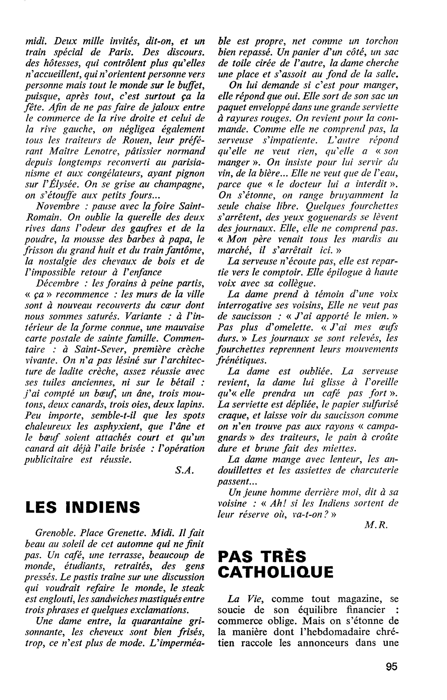 PAS TRÈS CATHOLIQUE