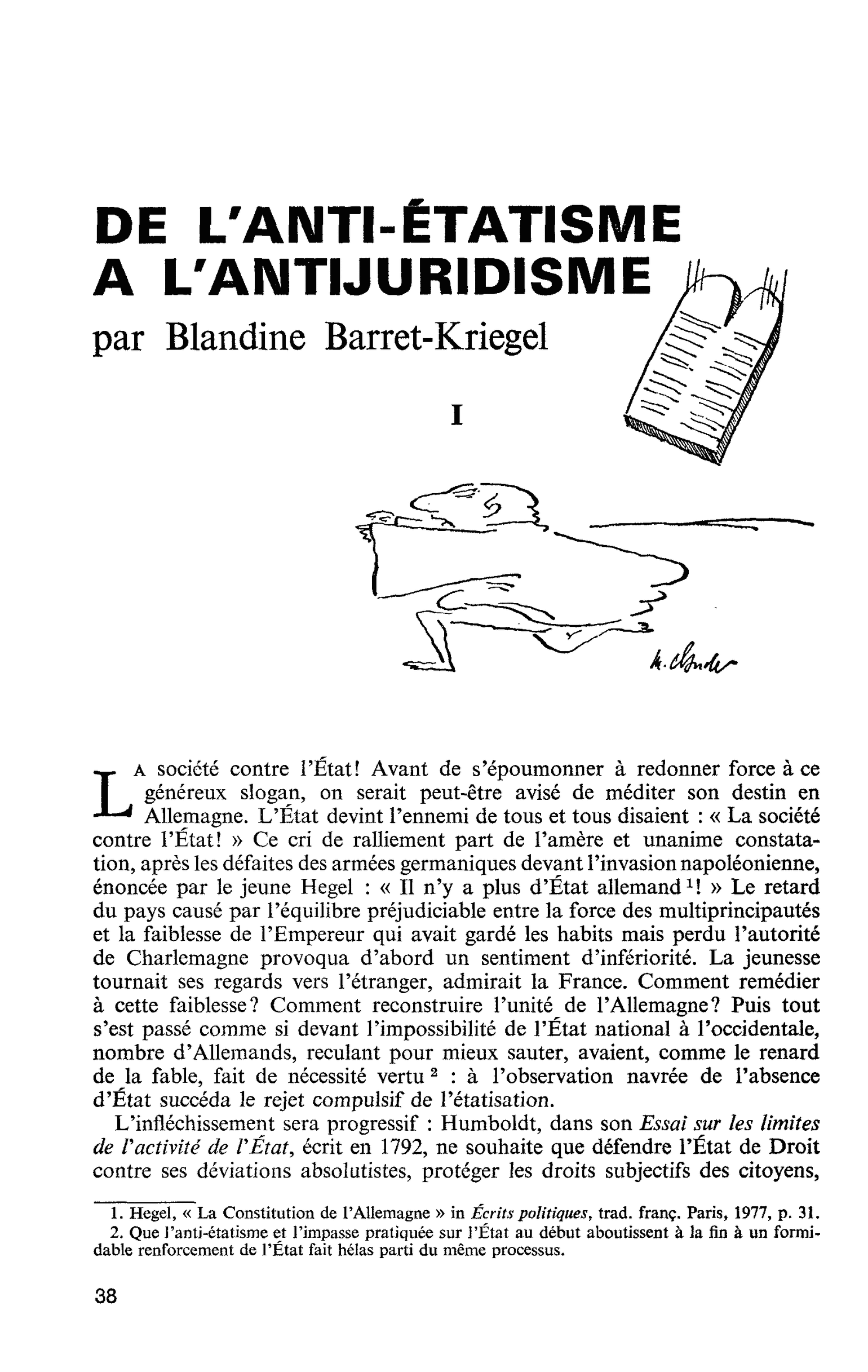 DE L’ANTI-ÉTATISME A L’ANTIJURIDISME