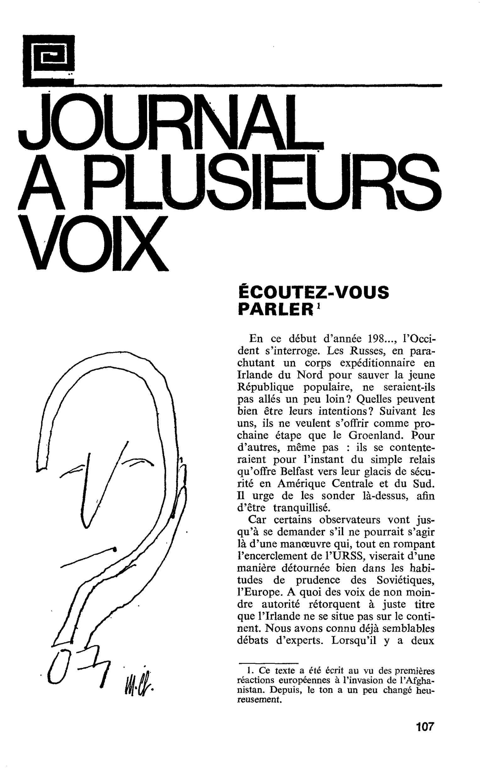 ÉCOUTEZ-VOUS PARLER